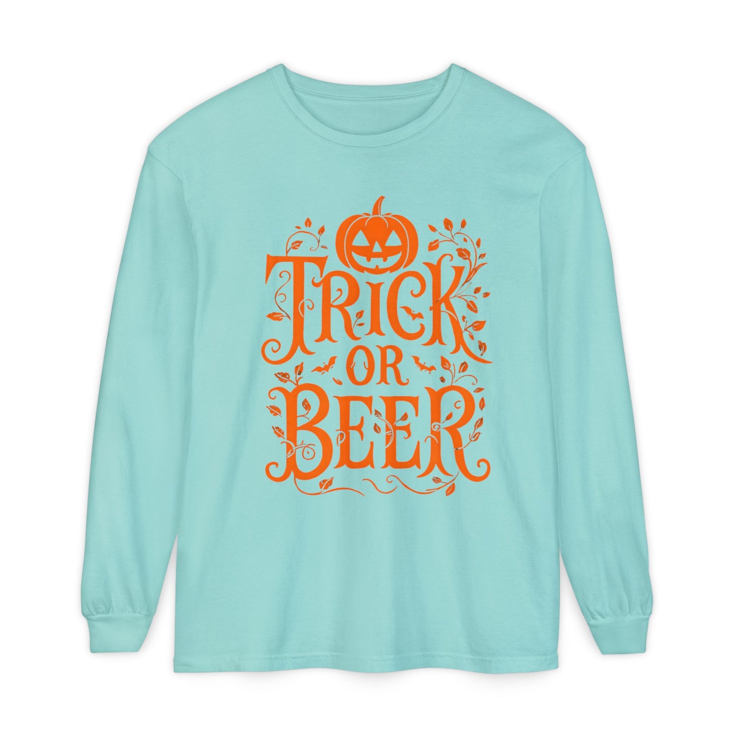 Funny Halloween TRICK OR BEER Long Sleeve T-Shirt