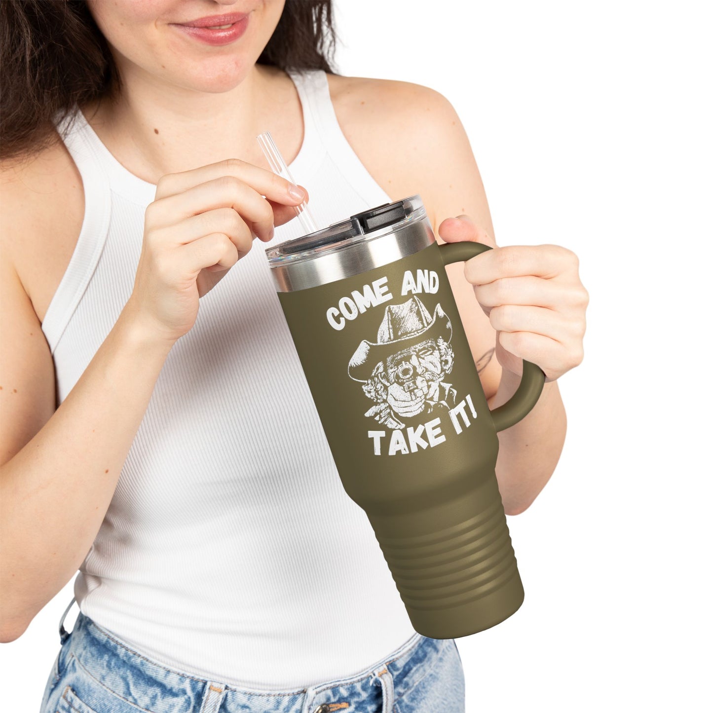 BIG Stainless Steel Come and Take It Insulated Travel Mug