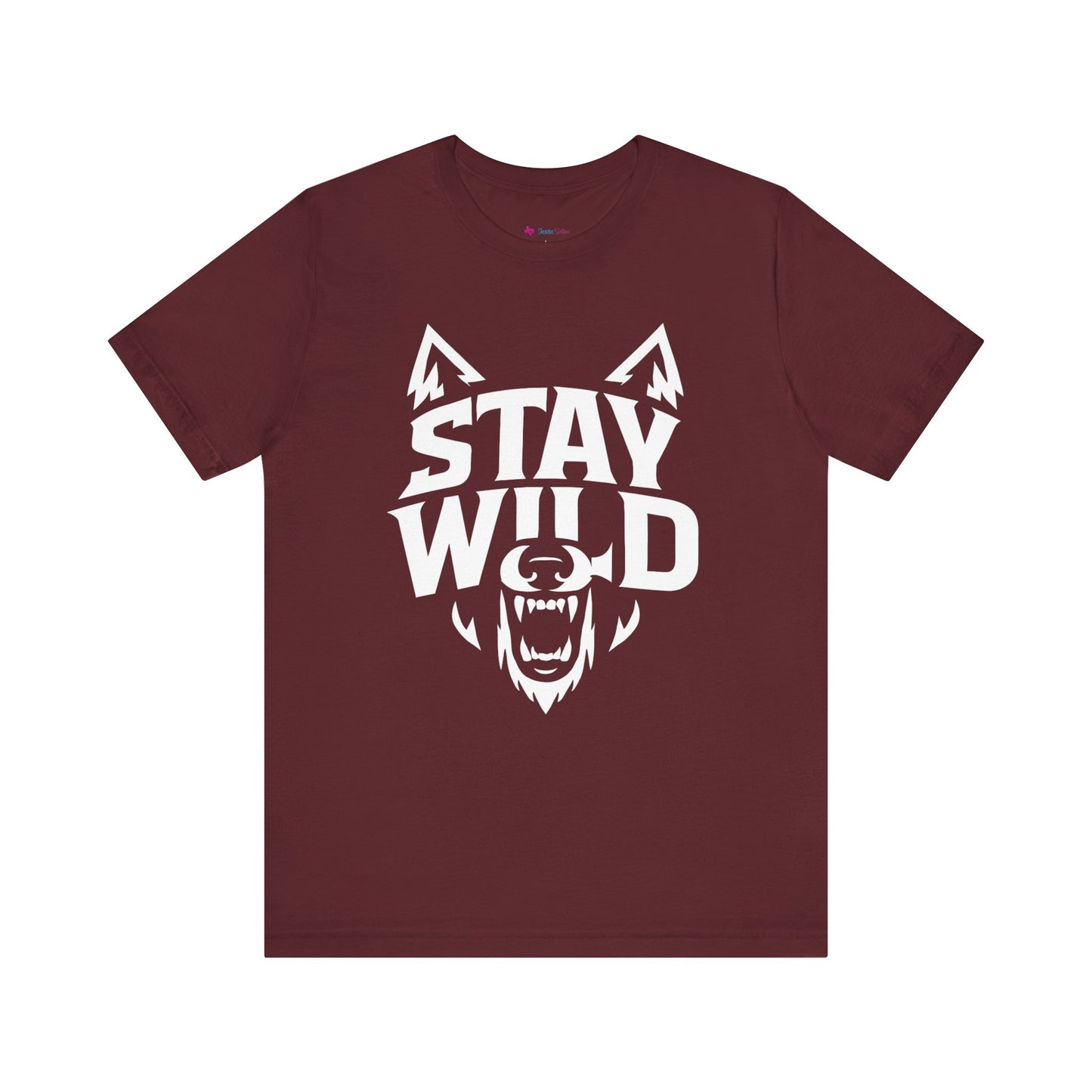 Wolf Face Unisex Tee - STAY WILD T-Shirt