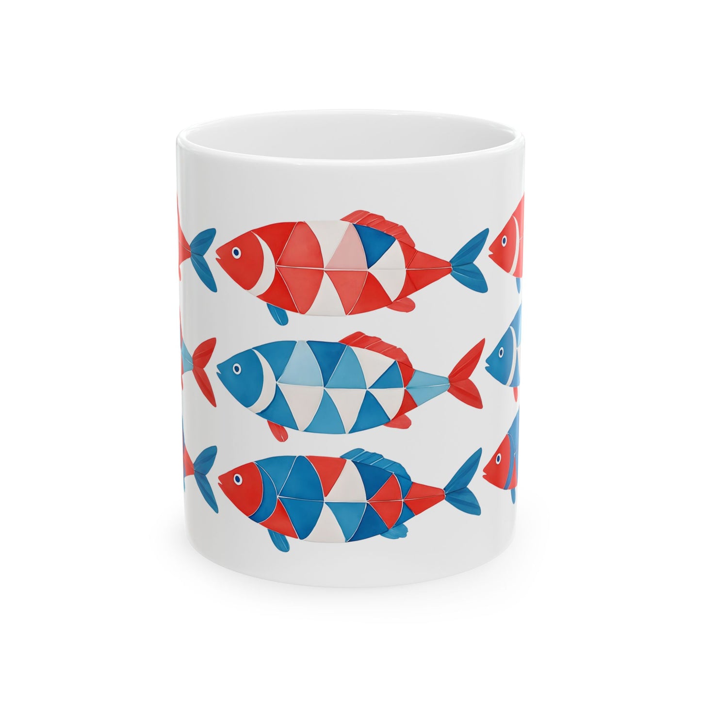 Colorful Fish Ceramic Mug - Fun Ocean-Inspired Coffee Cup