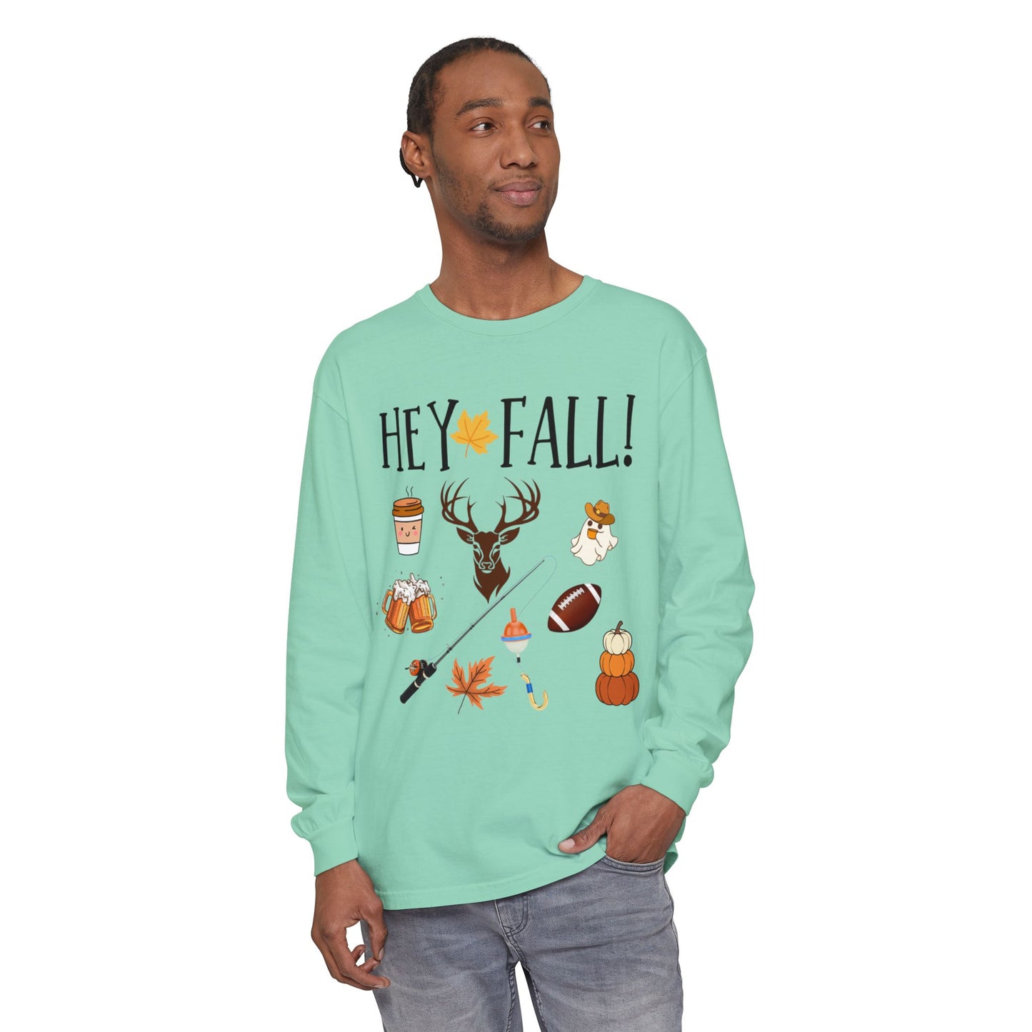 HEY Fall Themed Long Sleeve T-Shirt