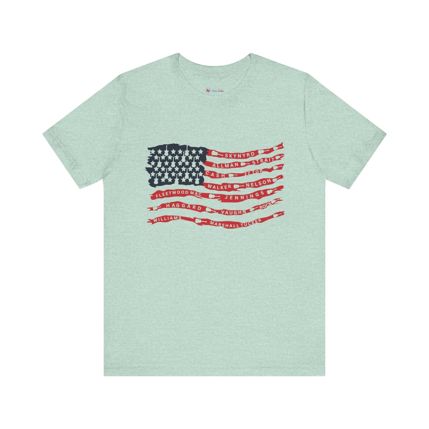 Rock n' Roll Guitar Flag T-Shirt Unisex