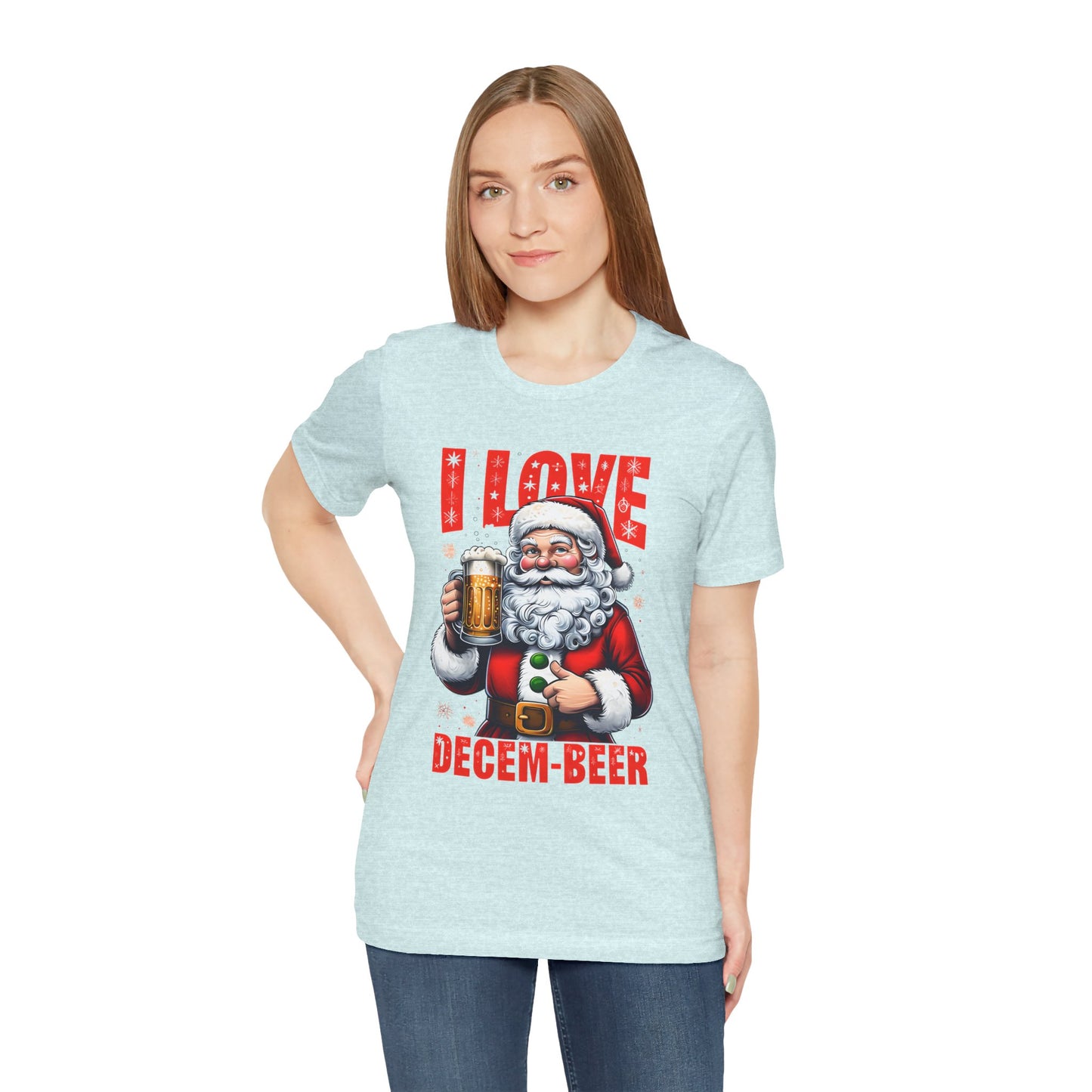 Funny Santa I LOVE DECEM-BEER T-Shirt