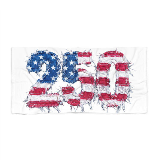250th 4th of July USA Flag Beach Towel Pool Towel River Towel
