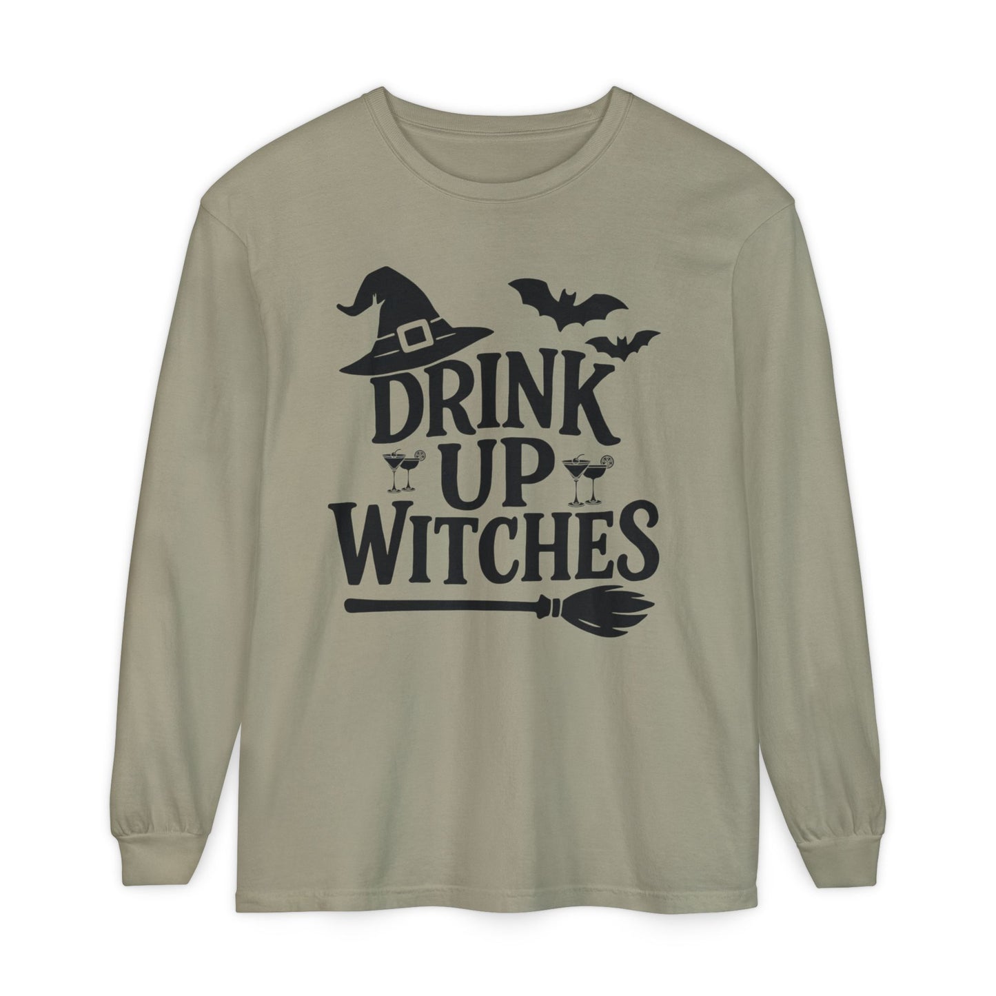 Funny Halloween Long Sleeve T-Shirt - Drink Up Witches