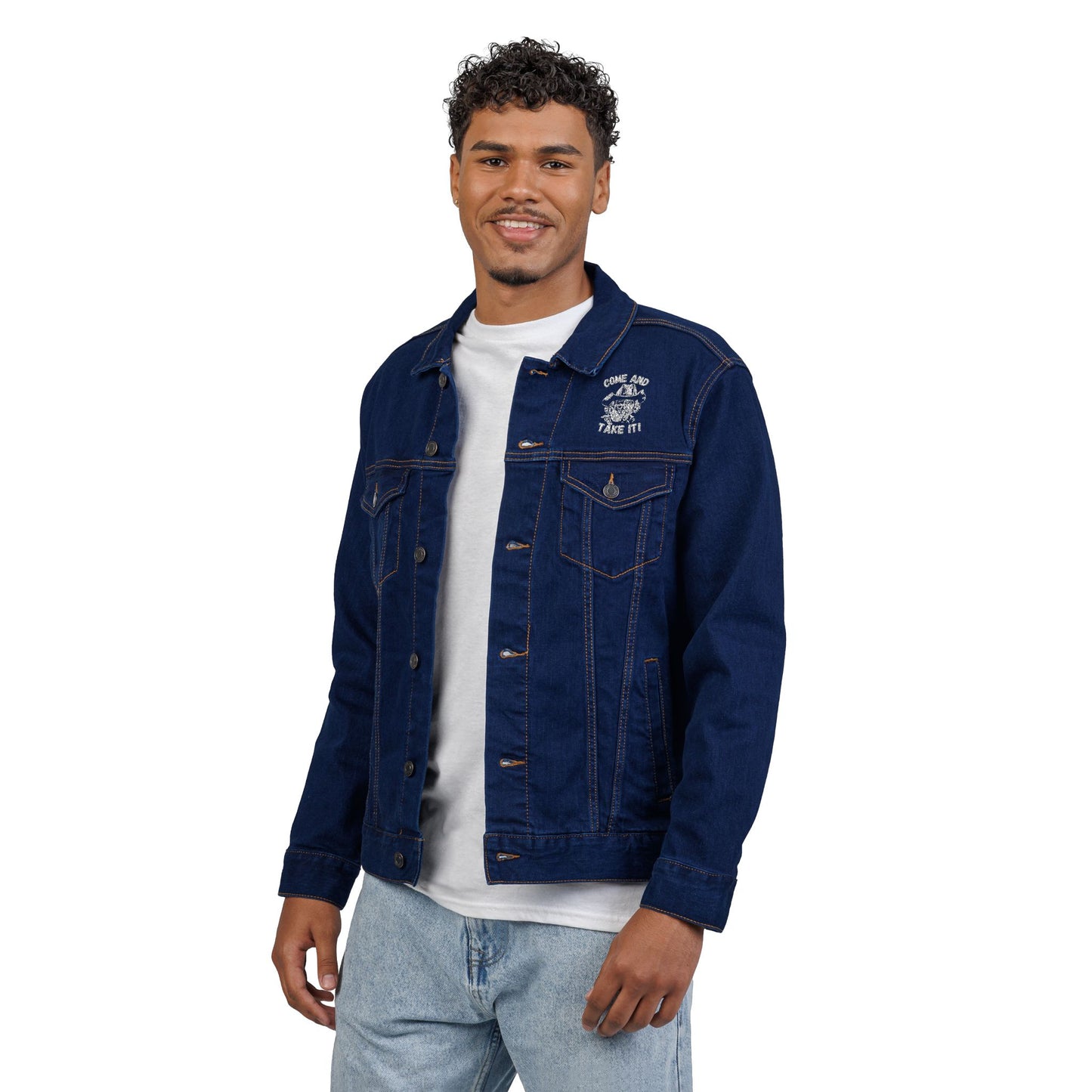 COME and Take IT Denim Jacket - Black or Denim