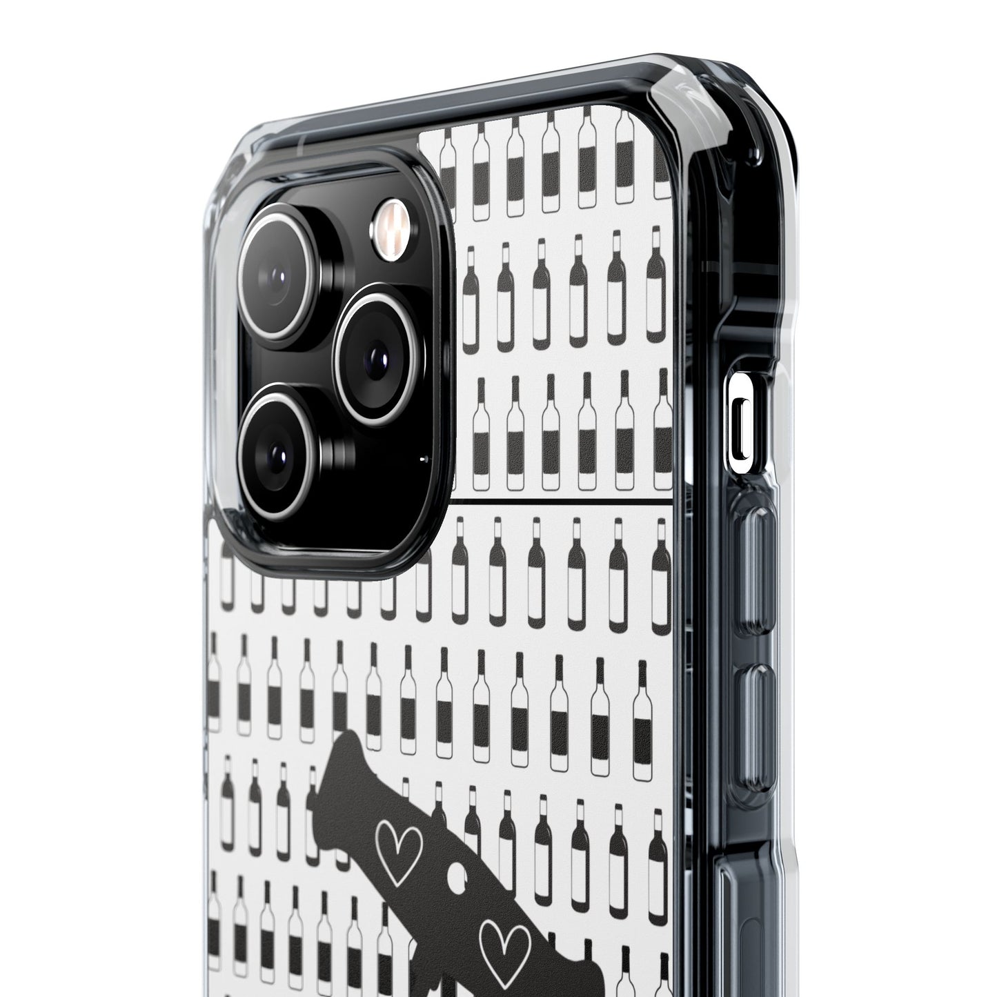WINE BOTTLES with heart corkscrew Stylish Magnetic Phone Case | Clear Impact Protection
