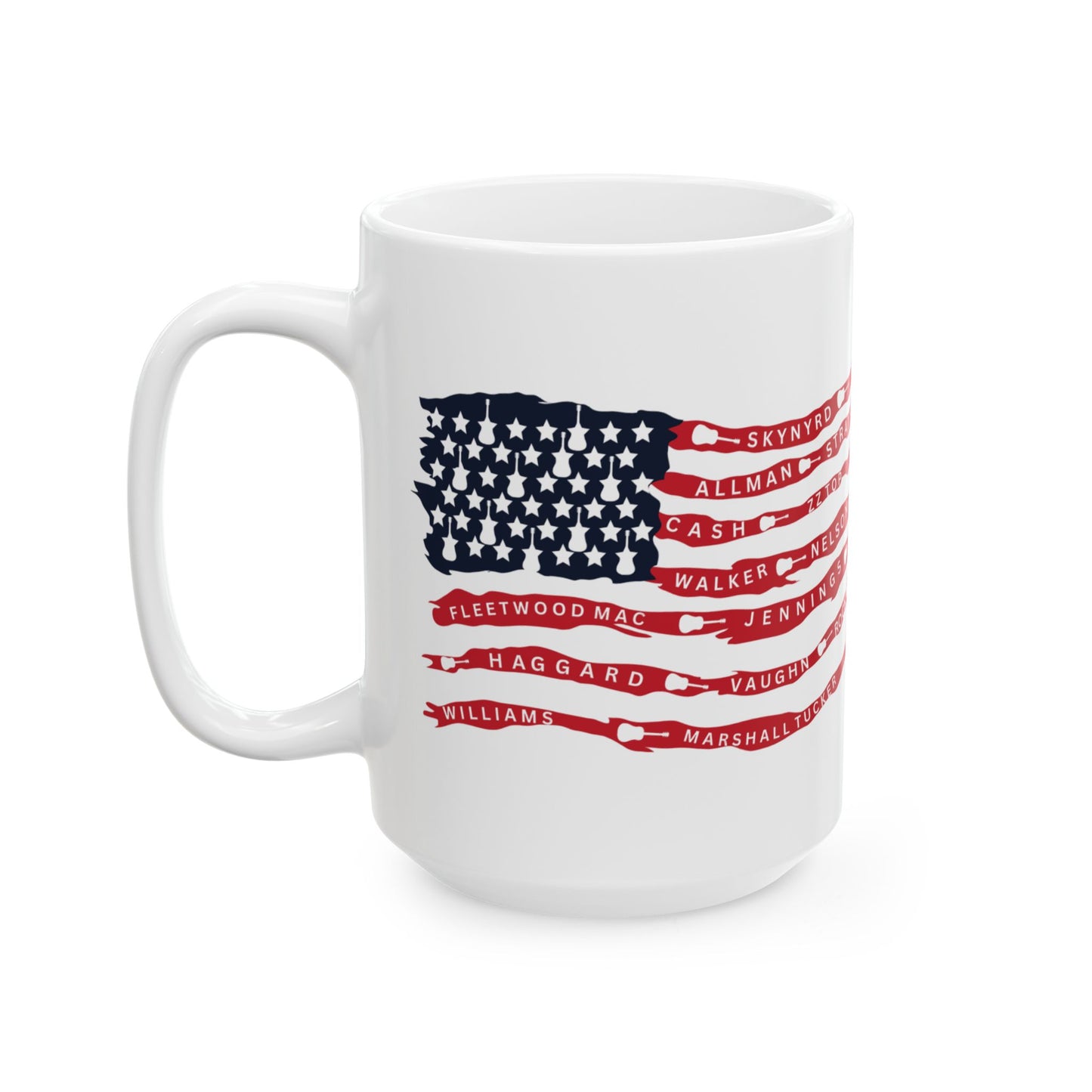 Best bands guitar USA flag mug coffee cup