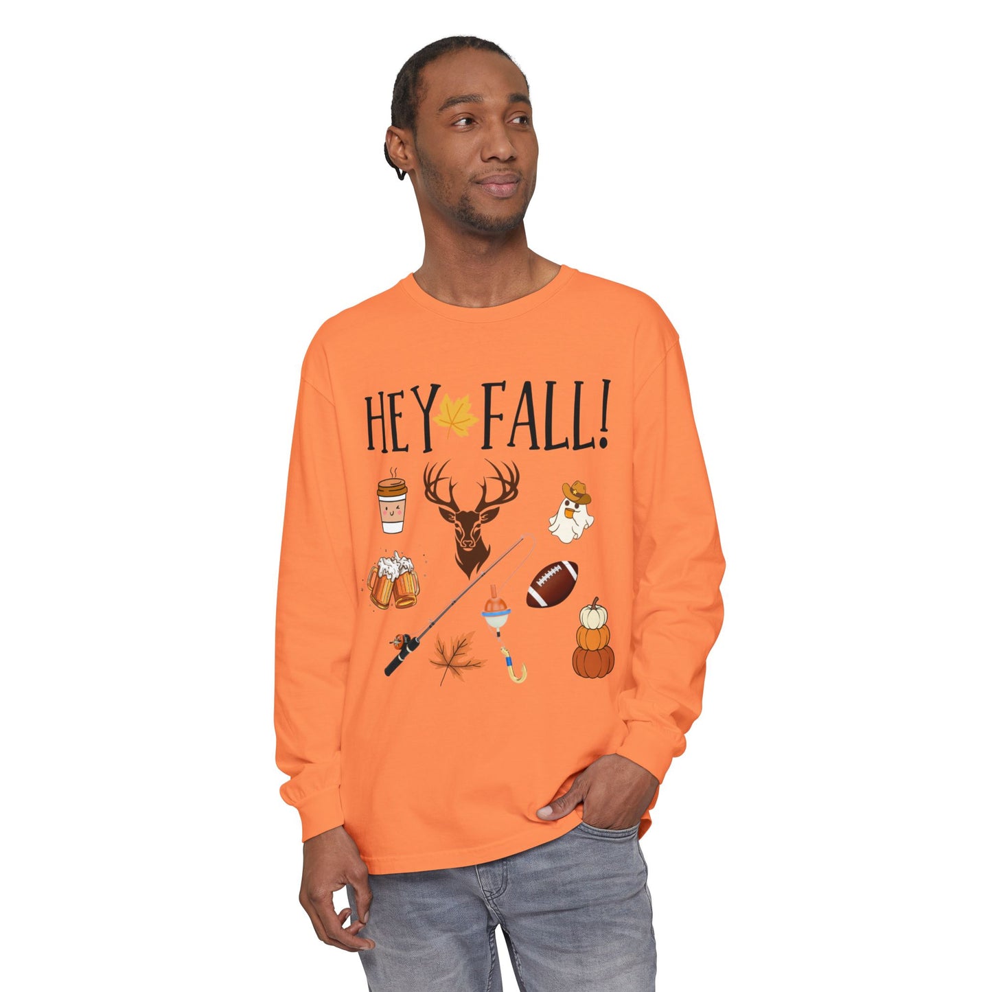 HEY Fall Themed Long Sleeve T-Shirt