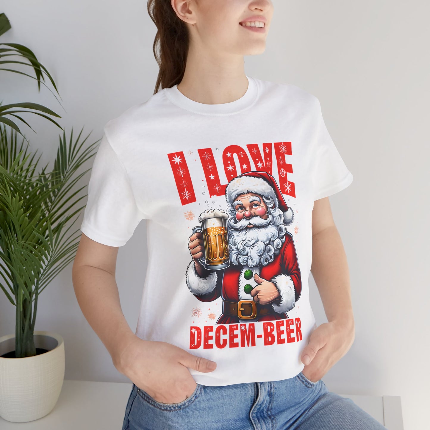 Funny Santa I LOVE DECEM-BEER T-Shirt
