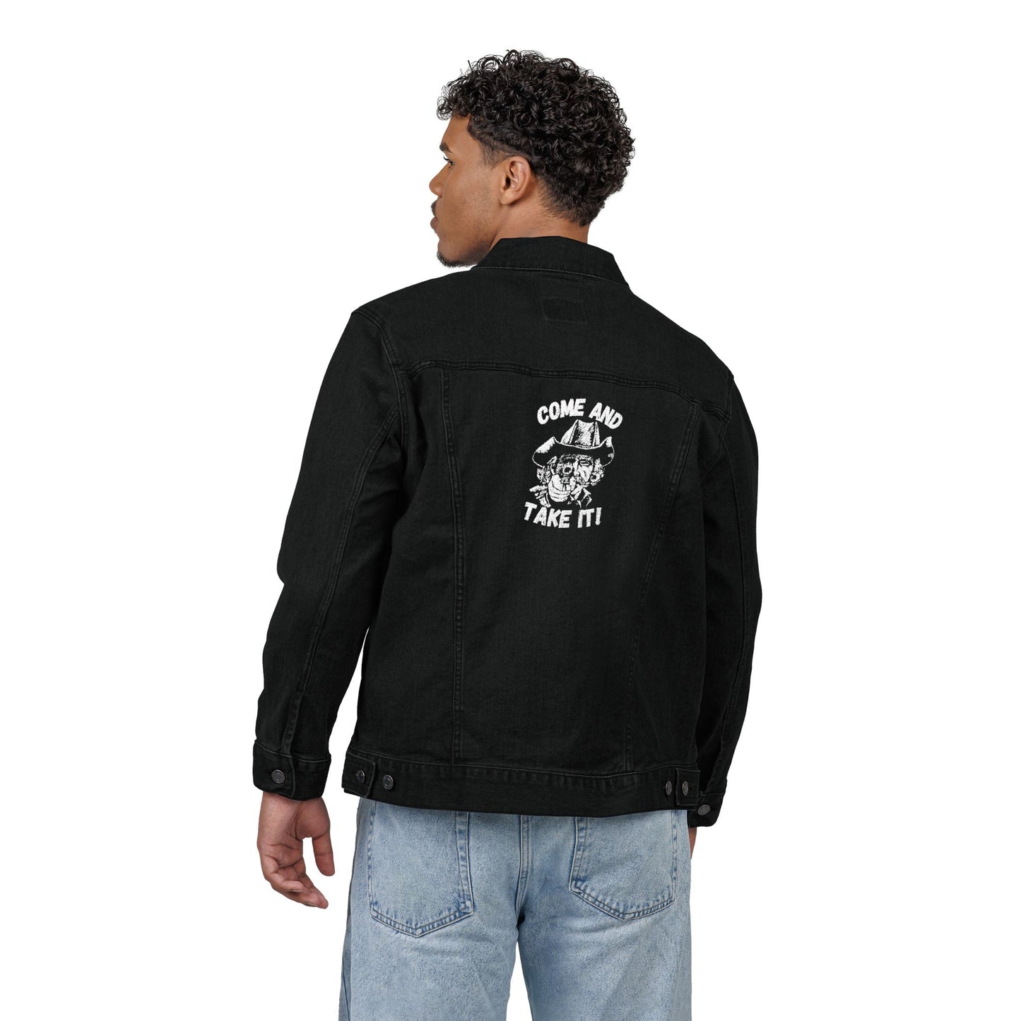 COME and Take IT Denim Jacket - Black or Denim