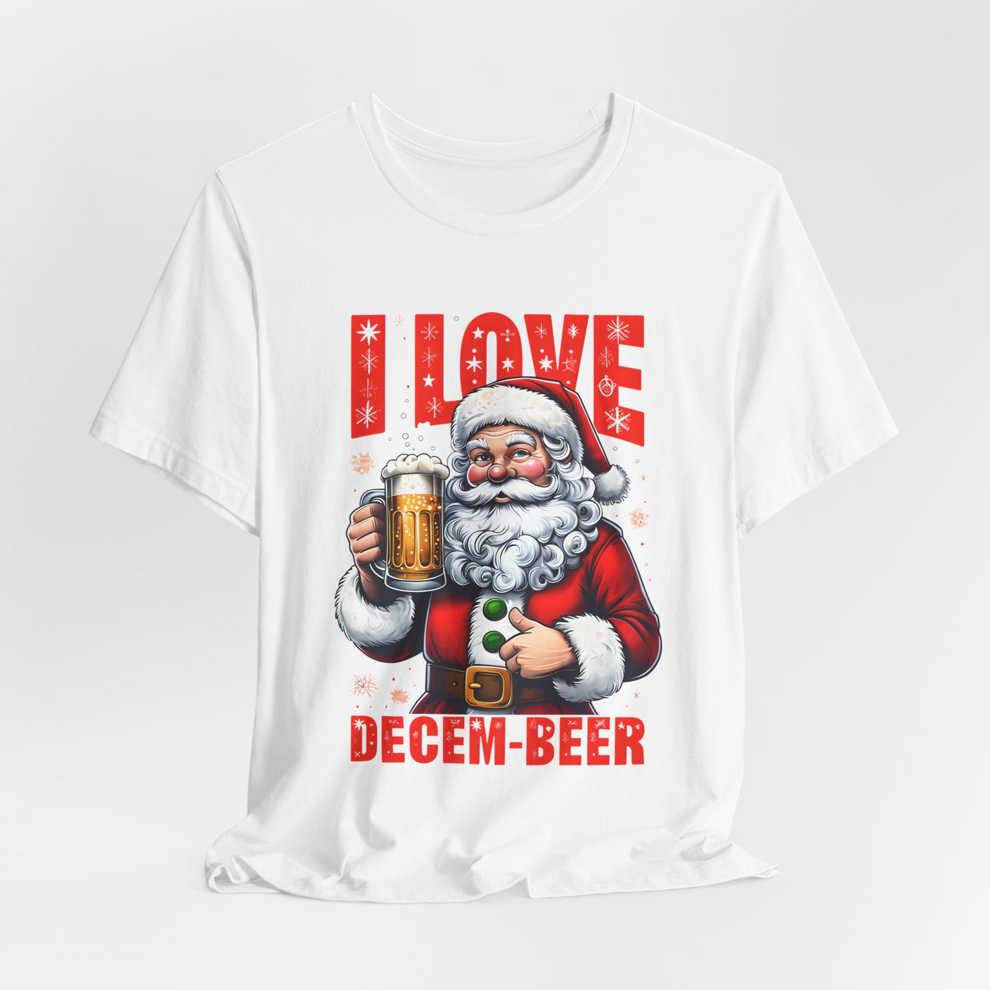 Funny Santa I LOVE DECEM-BEER T-Shirt