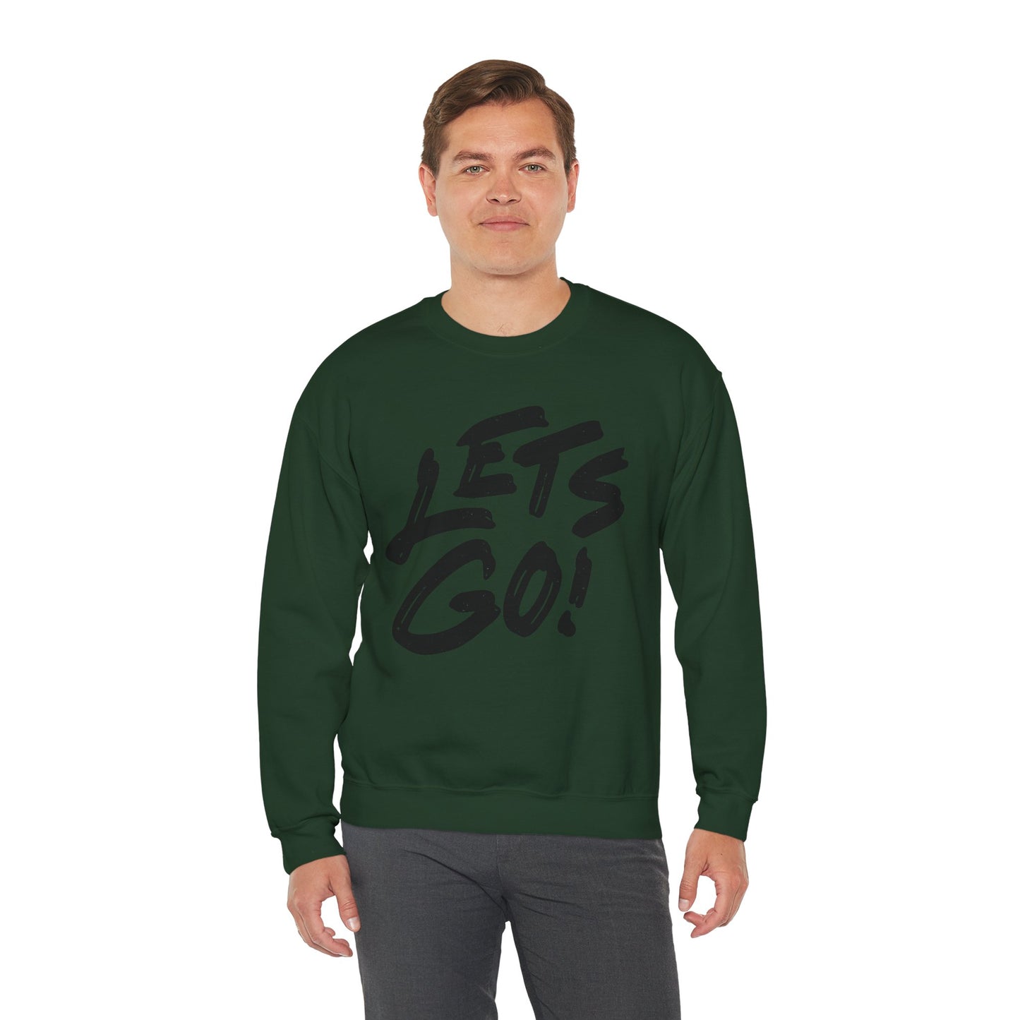 Crewneck Sweatshirt LET'S GO Sports Tailgate Fun Events