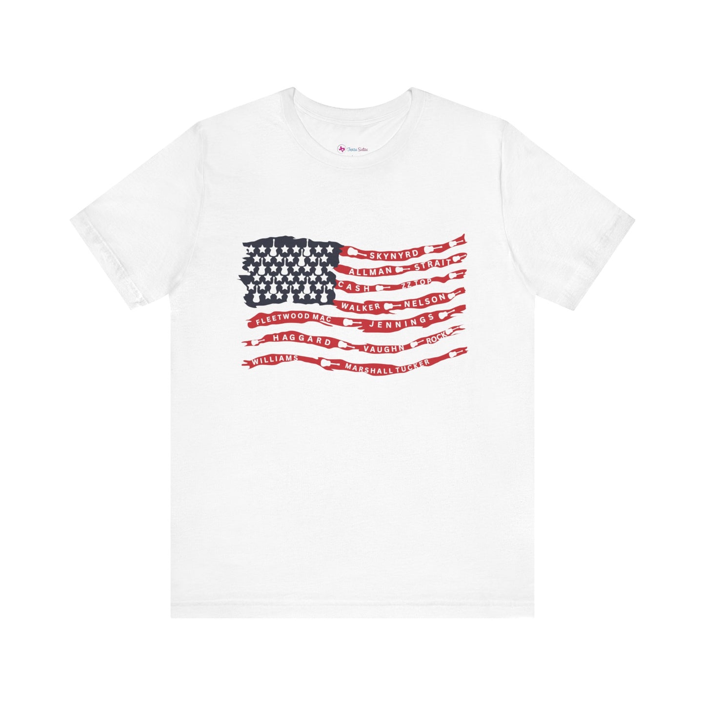 Rock n' Roll Guitar Flag T-Shirt Unisex