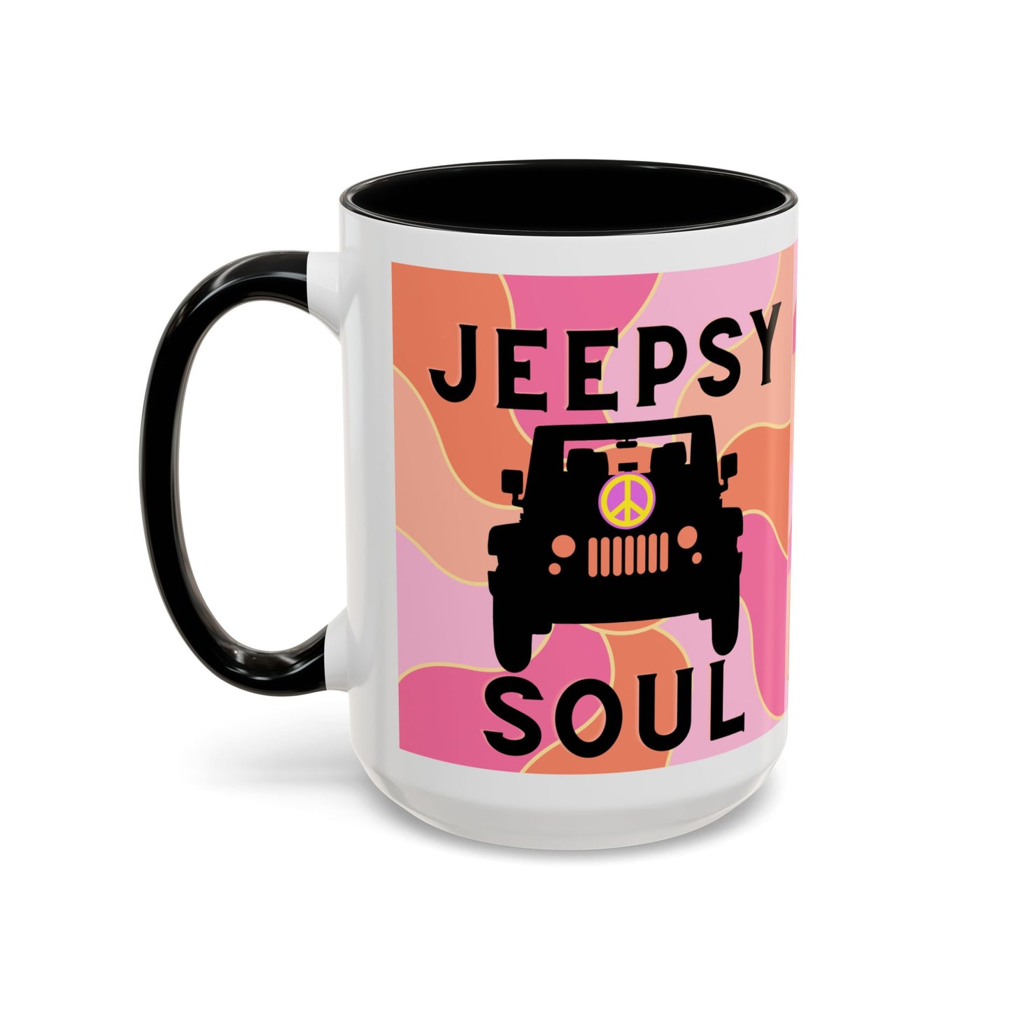 Jeepy Soul Accent Coffee Mug - 11 & 15oz - Stylish for Jeep Lovers