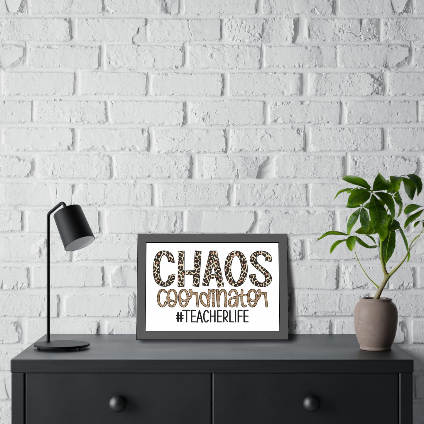 Teacher Life Framed Paper Posters - Chaos Coordinator Decor, Classroom Wall Art, Teacher Gift, Office Print, Inspirational Decor