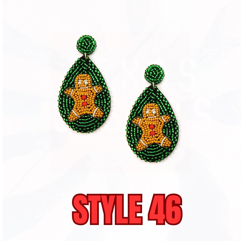 Christmas Seed Bead Earrings - Many Styles