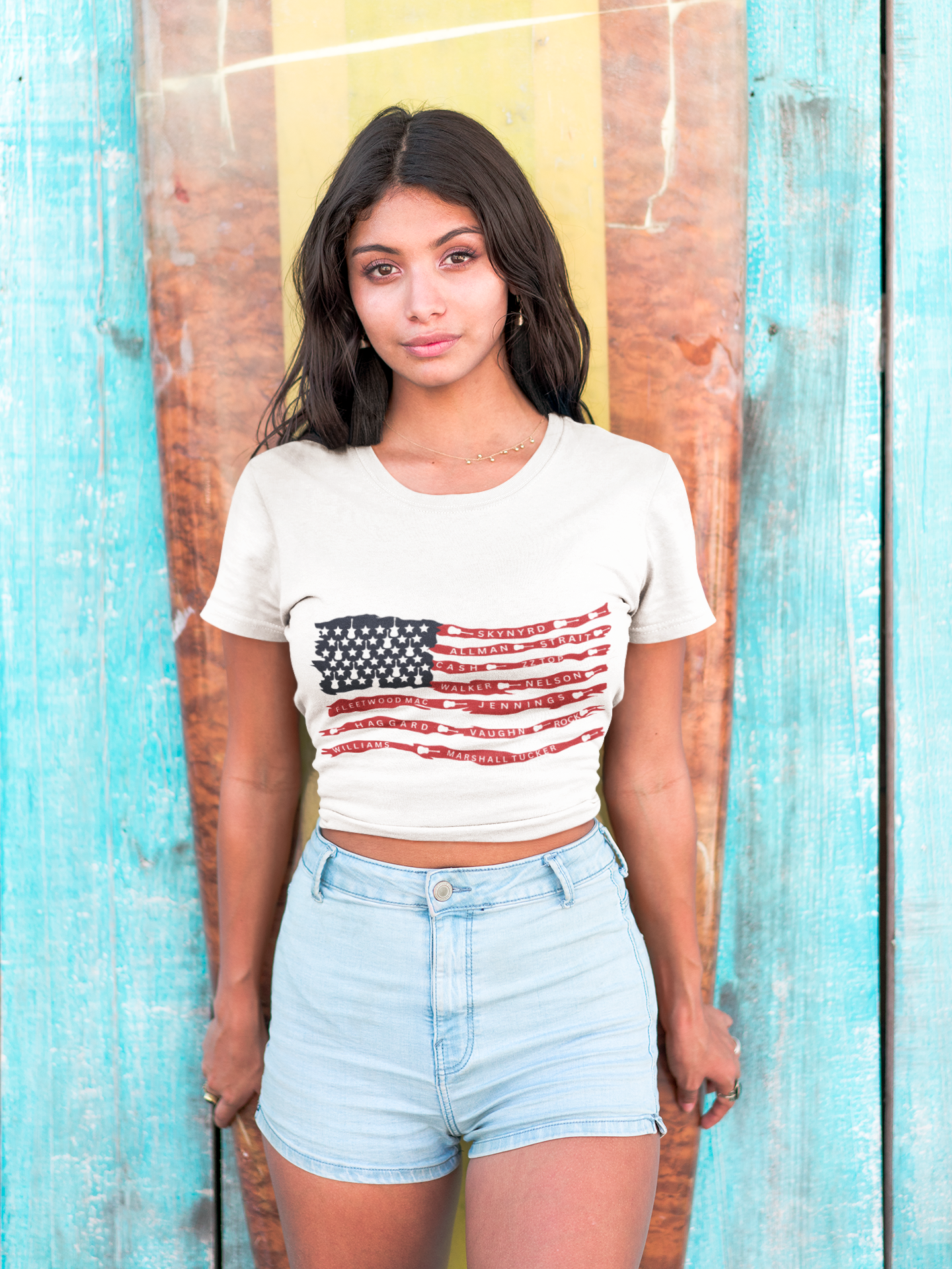 Rock n' Roll Guitar Flag T-Shirt Unisex