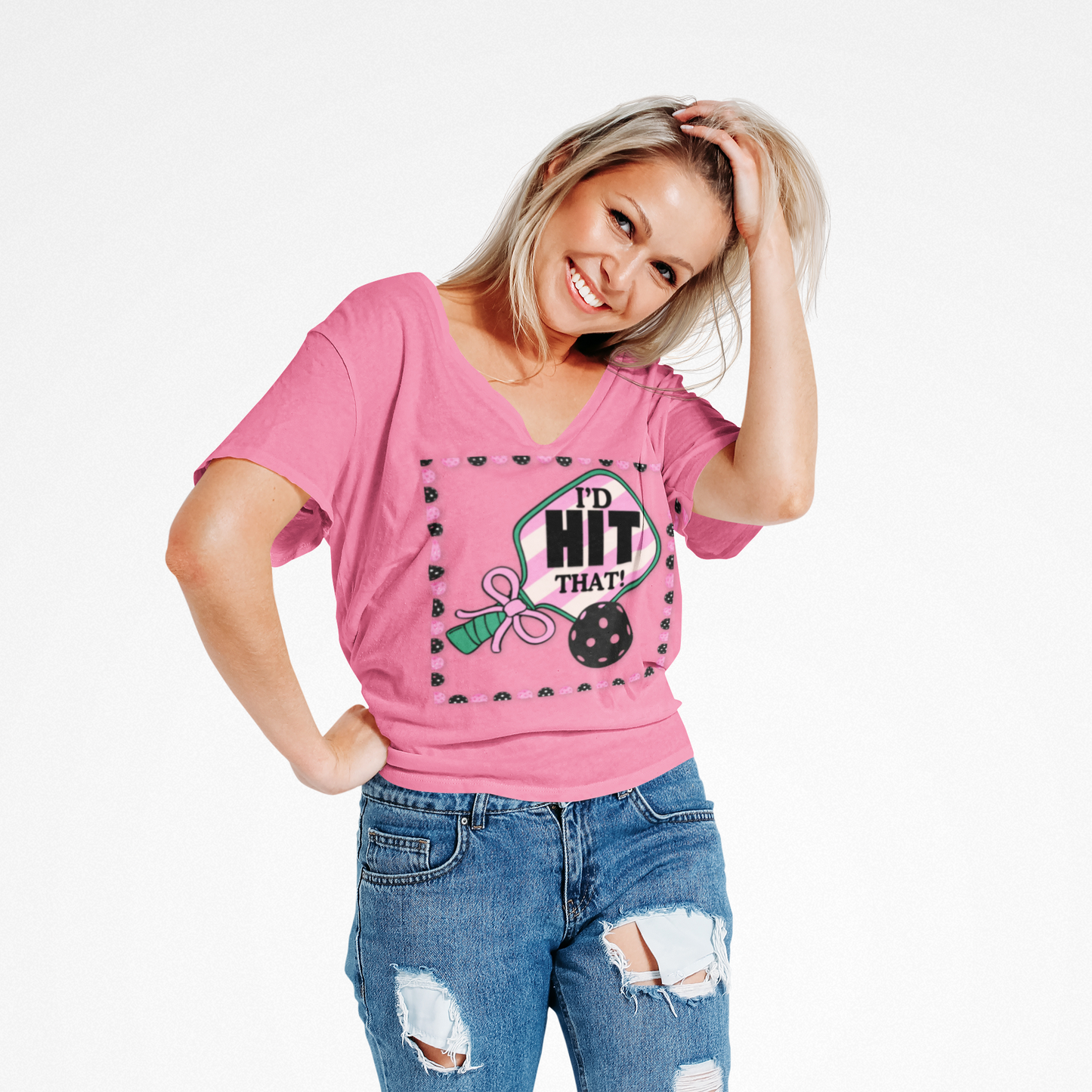 I'D HIT that BOW Pickle Ball T-Shirt Unisex