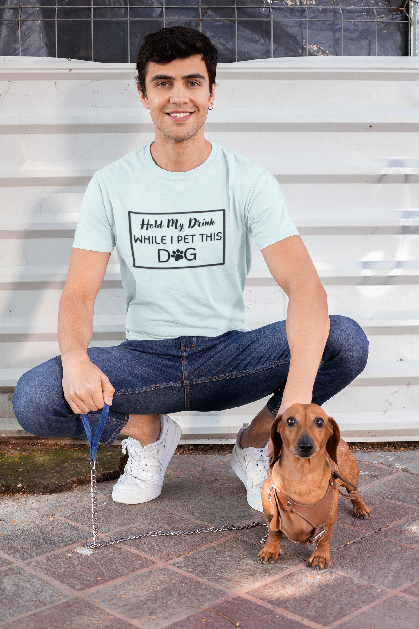 Hold My Drink While I Pet This DOG T-Shirt