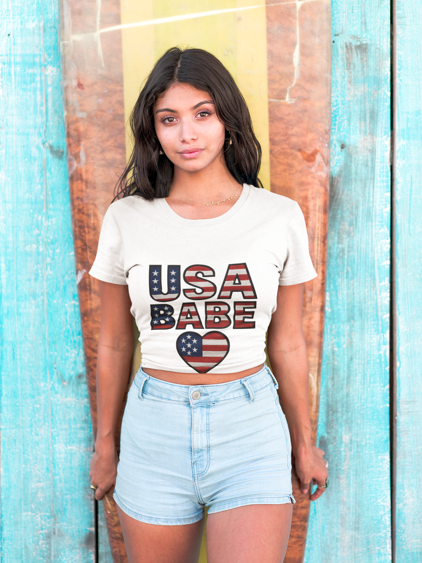 USA BABE HEART T-SHIRT