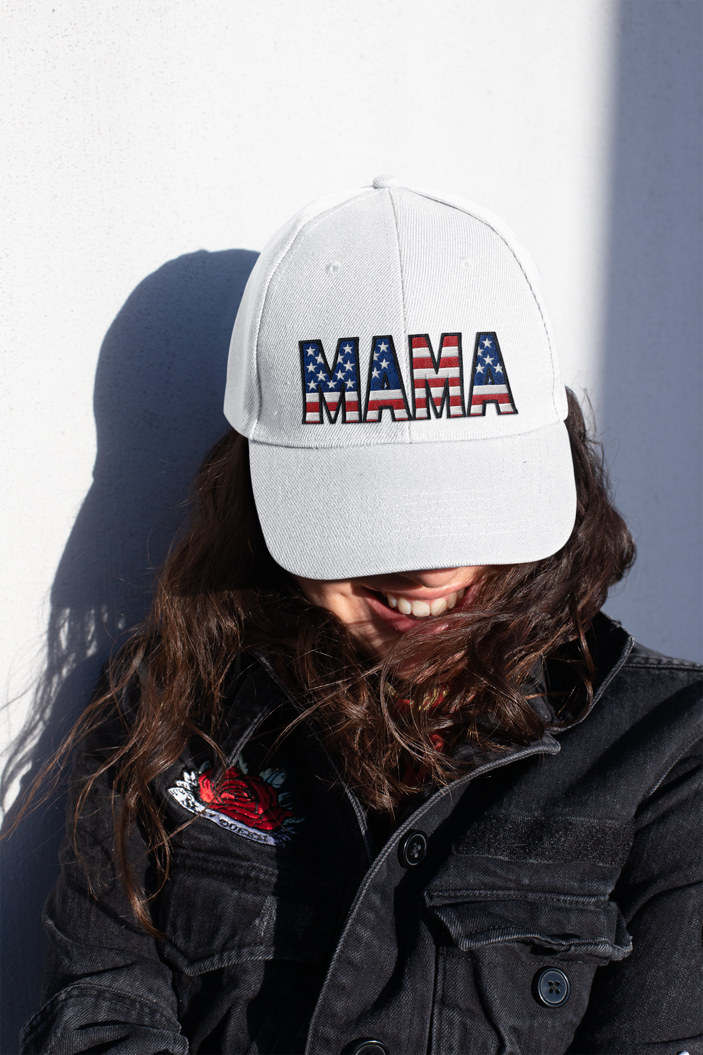 USA FLAG MAMA Snapback Trucker Cap