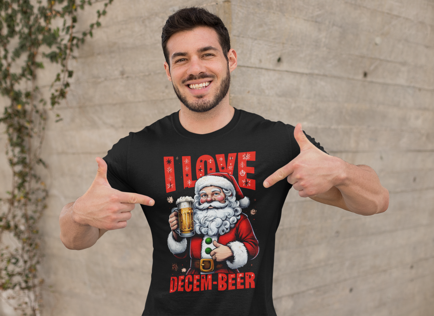 Funny Santa I LOVE DECEM-BEER T-Shirt