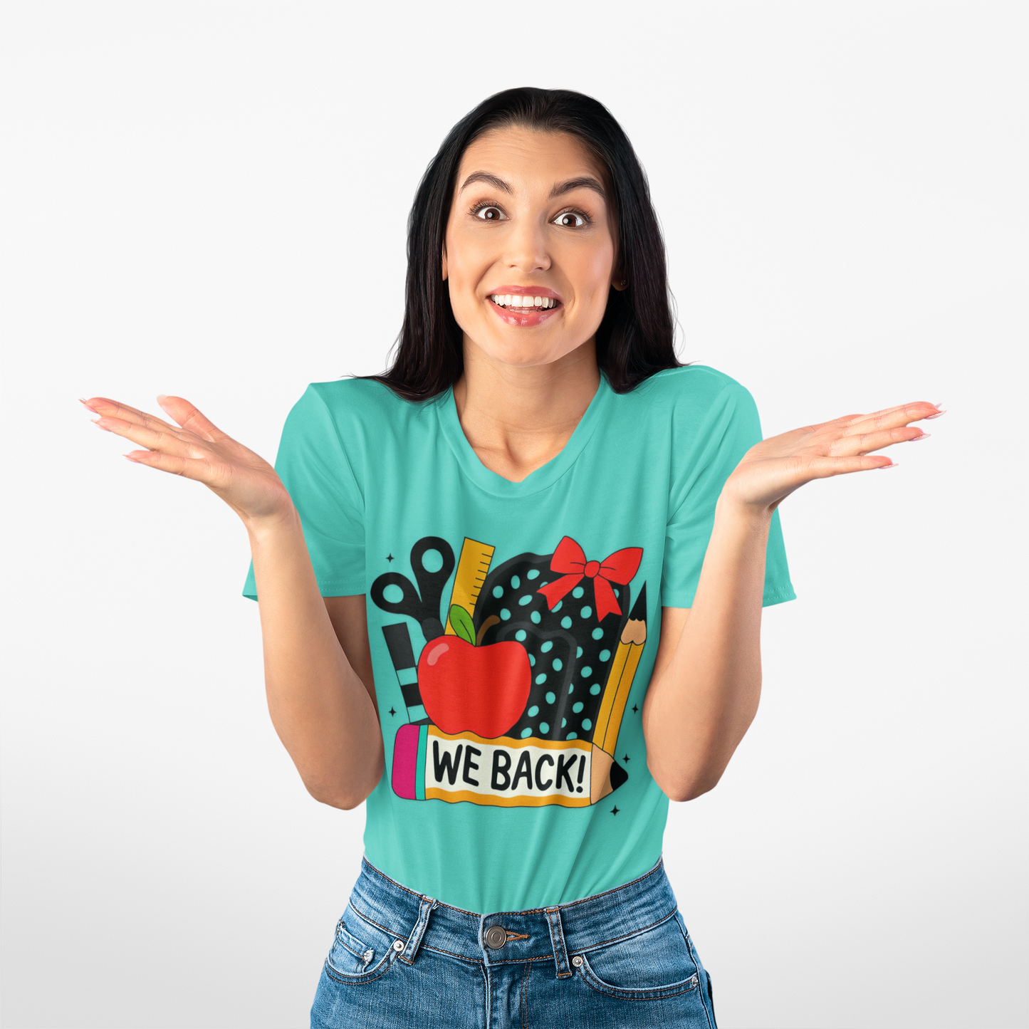 Cute Teacher T-shirt - WE BACK! Many Colors to choose from!