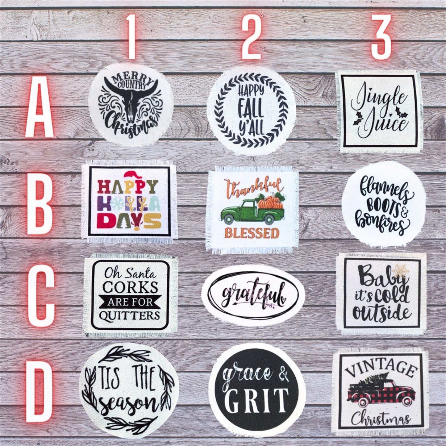 Holiday Build your own Beanie - Pick your patch Pick your Beanie Color