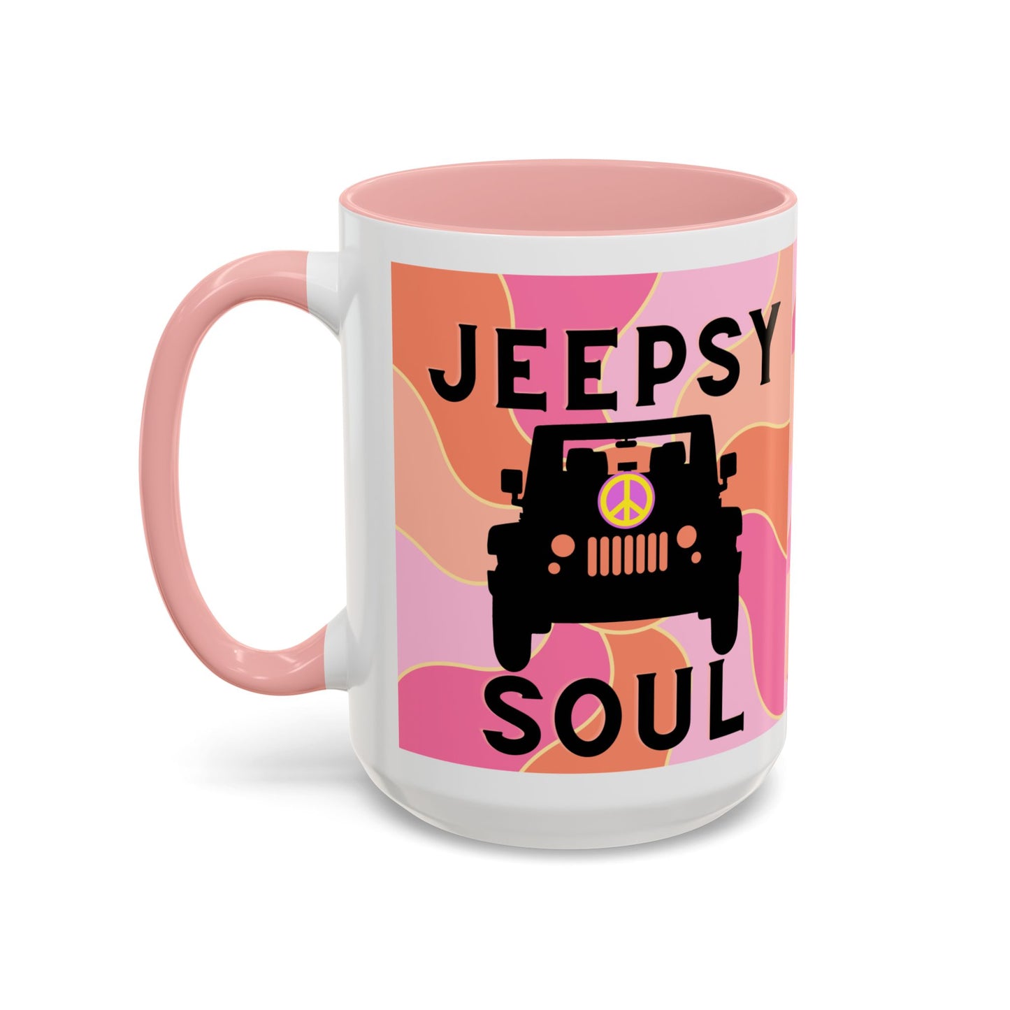 Jeepy Soul Accent Coffee Mug - 11 & 15oz - Stylish for Jeep Lovers