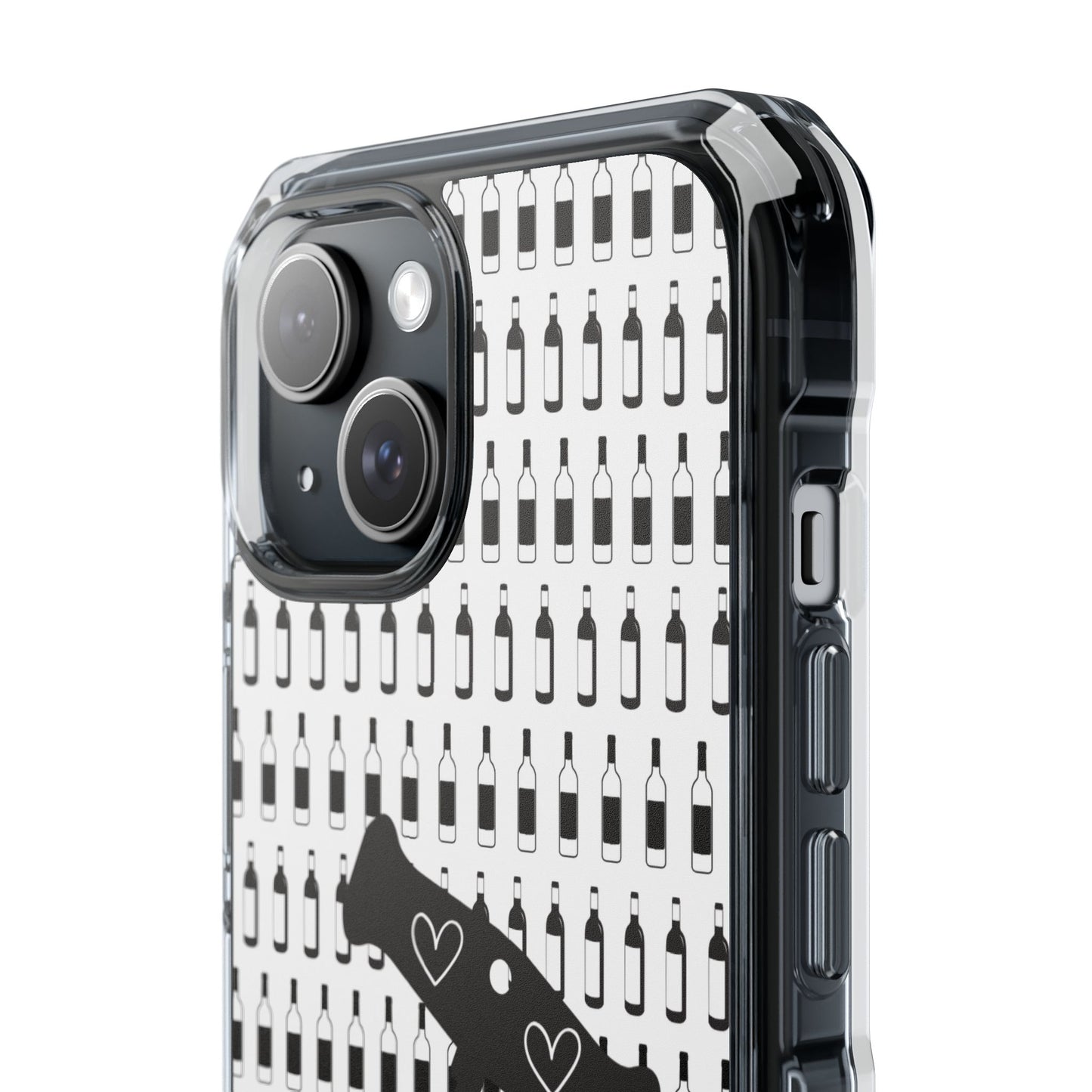 WINE BOTTLES with heart corkscrew Stylish Magnetic Phone Case | Clear Impact Protection