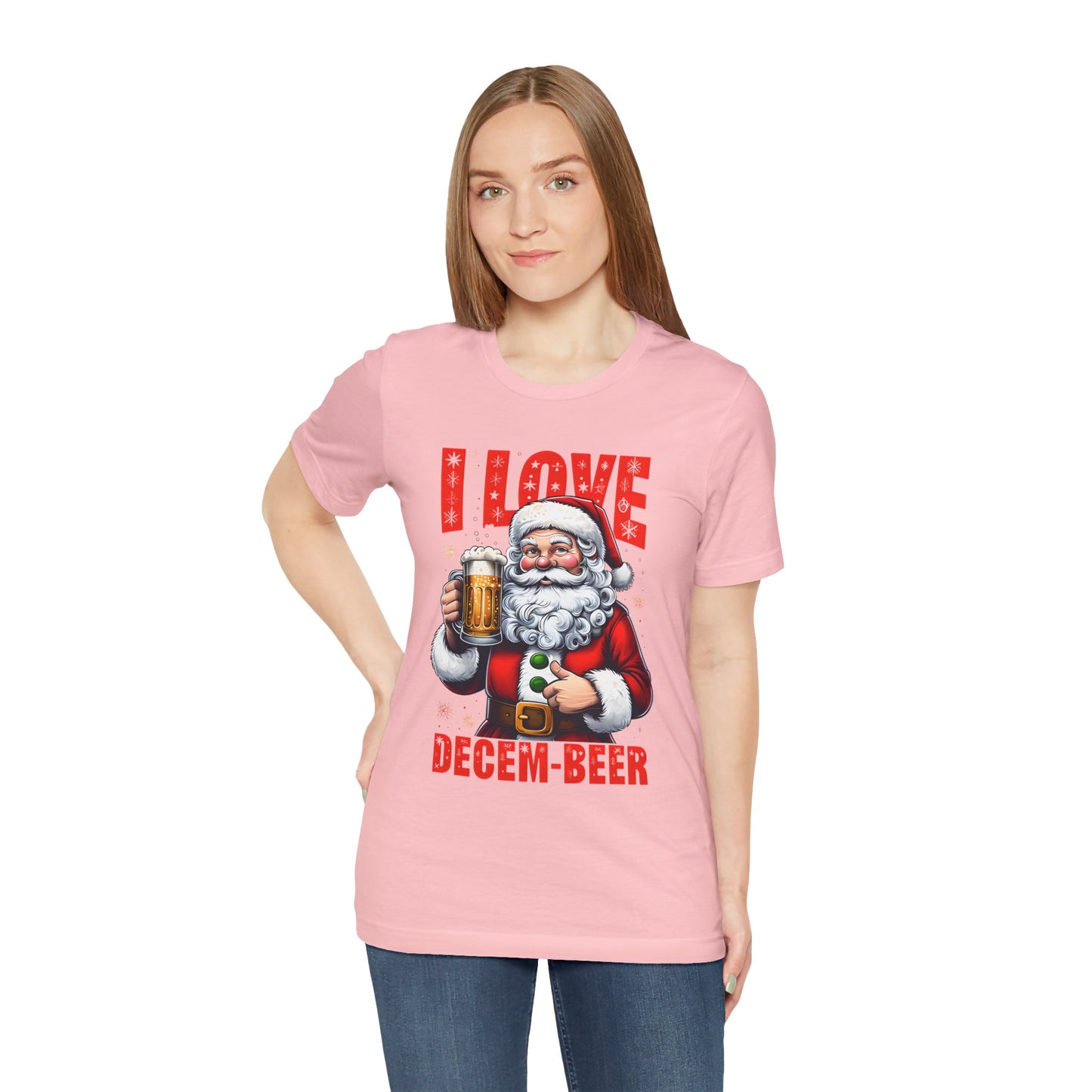 Funny Santa I LOVE DECEM-BEER T-Shirt