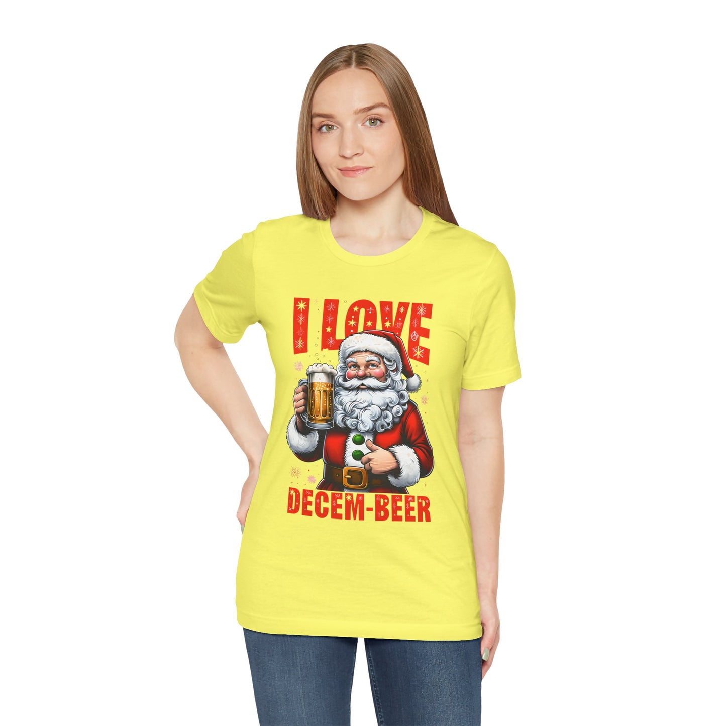 Funny Santa I LOVE DECEM-BEER T-Shirt