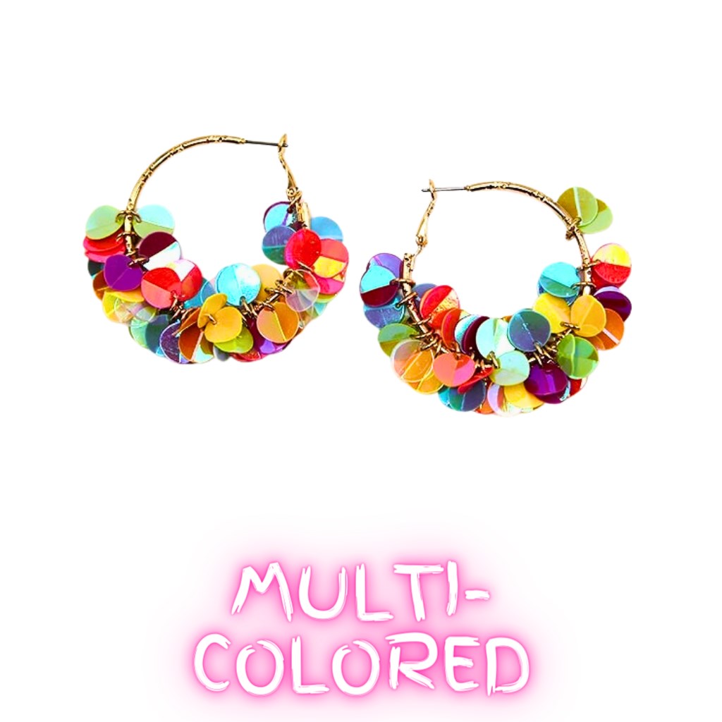 Party Time Bright Petals Fringe Earrings