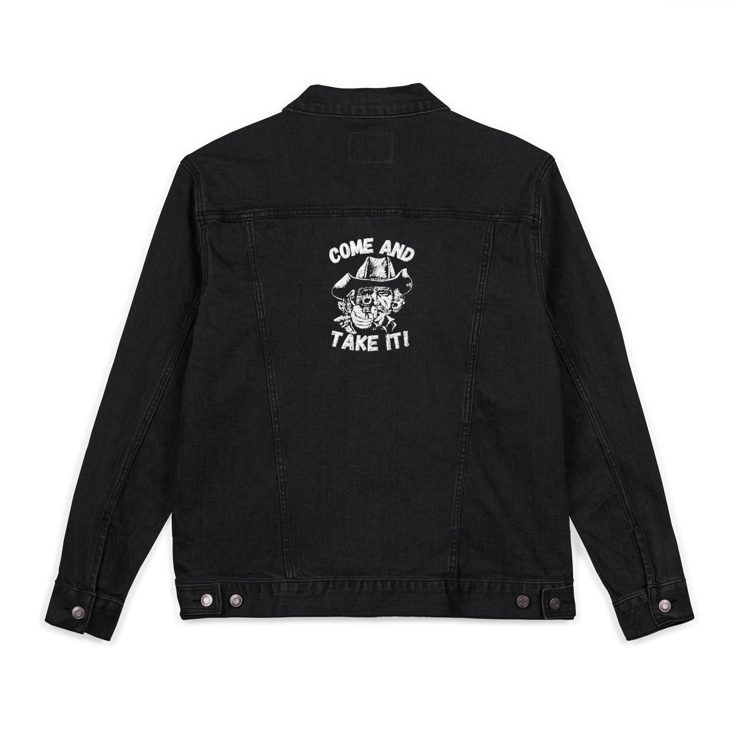 COME and Take IT Denim Jacket - Black or Denim