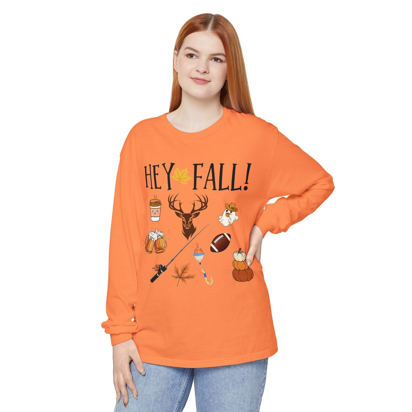 HEY Fall Themed Long Sleeve T-Shirt