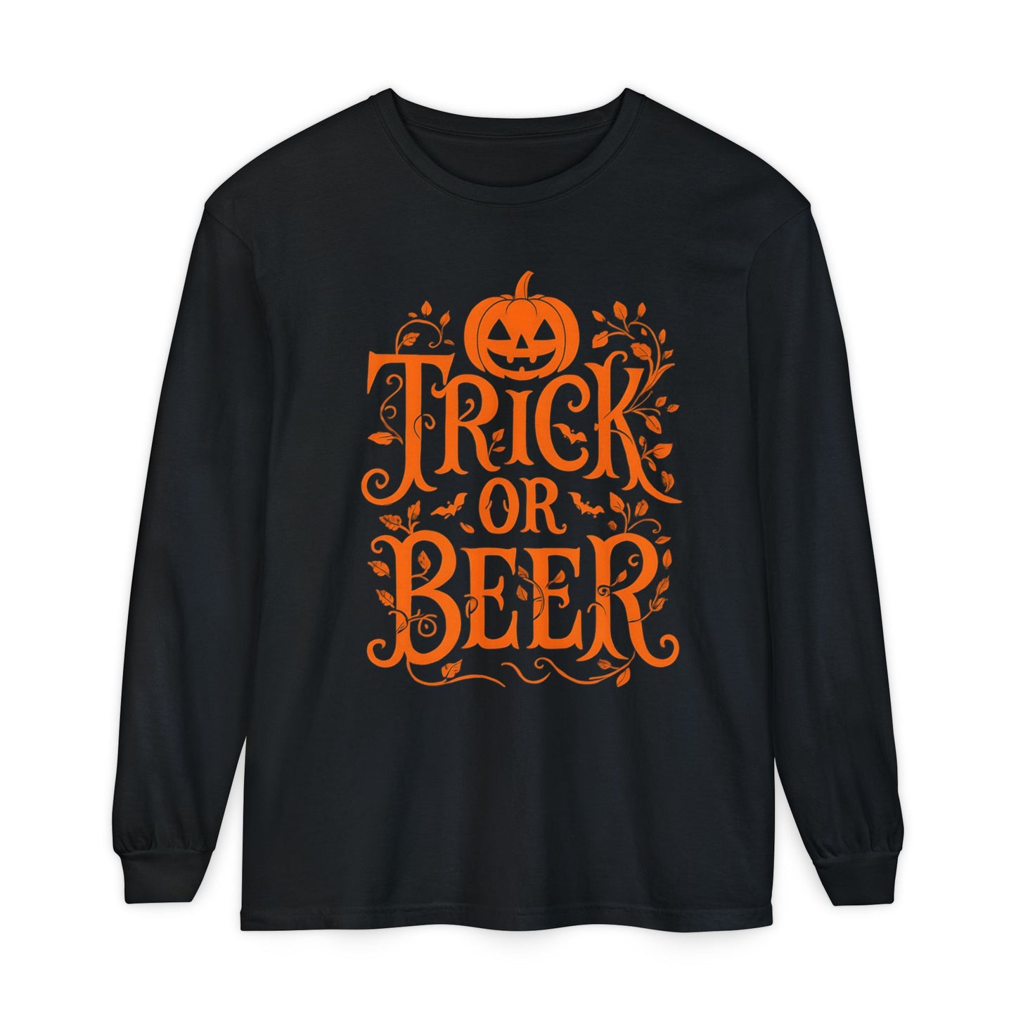 Funny Halloween TRICK OR BEER Long Sleeve T-Shirt