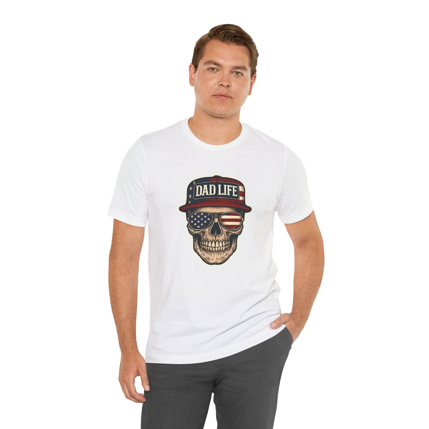 Cool Dad Life T-Shirt, Skull Graphic Tee, Father's Day Gift, Unisex Casual