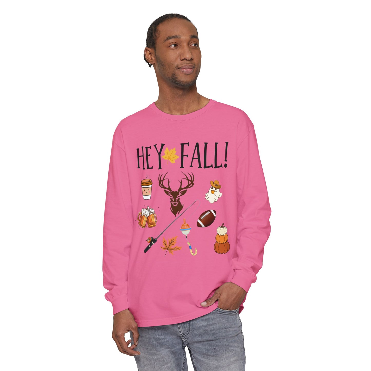HEY Fall Themed Long Sleeve T-Shirt