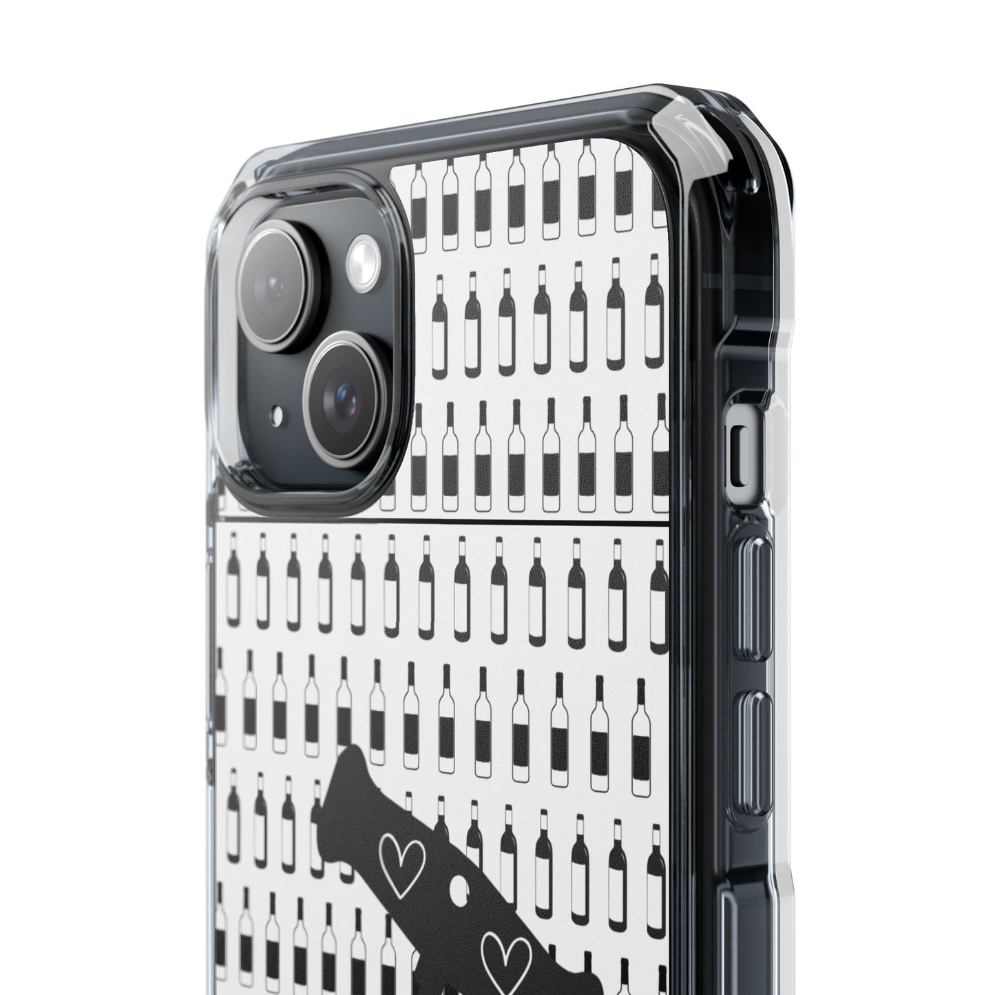 WINE BOTTLES with heart corkscrew Stylish Magnetic Phone Case | Clear Impact Protection