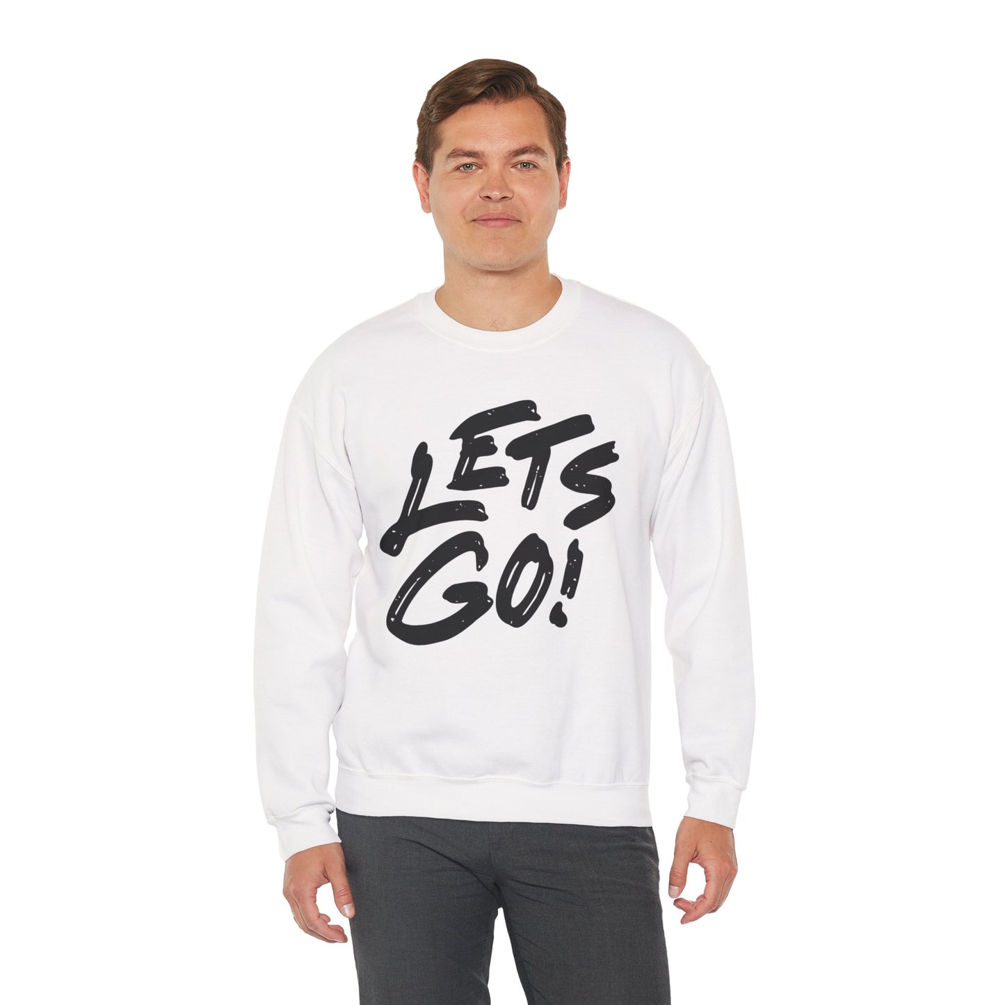 Crewneck Sweatshirt LET'S GO Sports Tailgate Fun Events