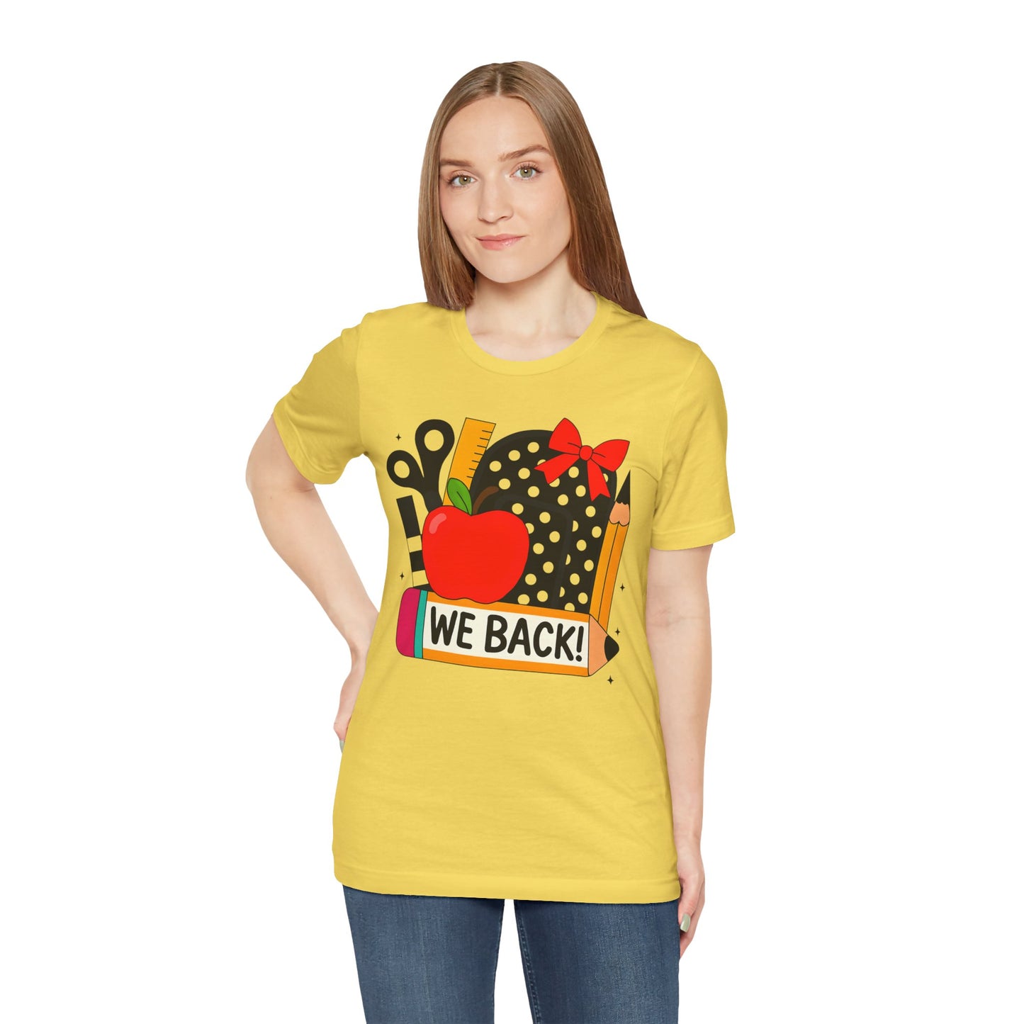 Cute Teacher T-shirt - WE BACK! Many Colors to choose from!