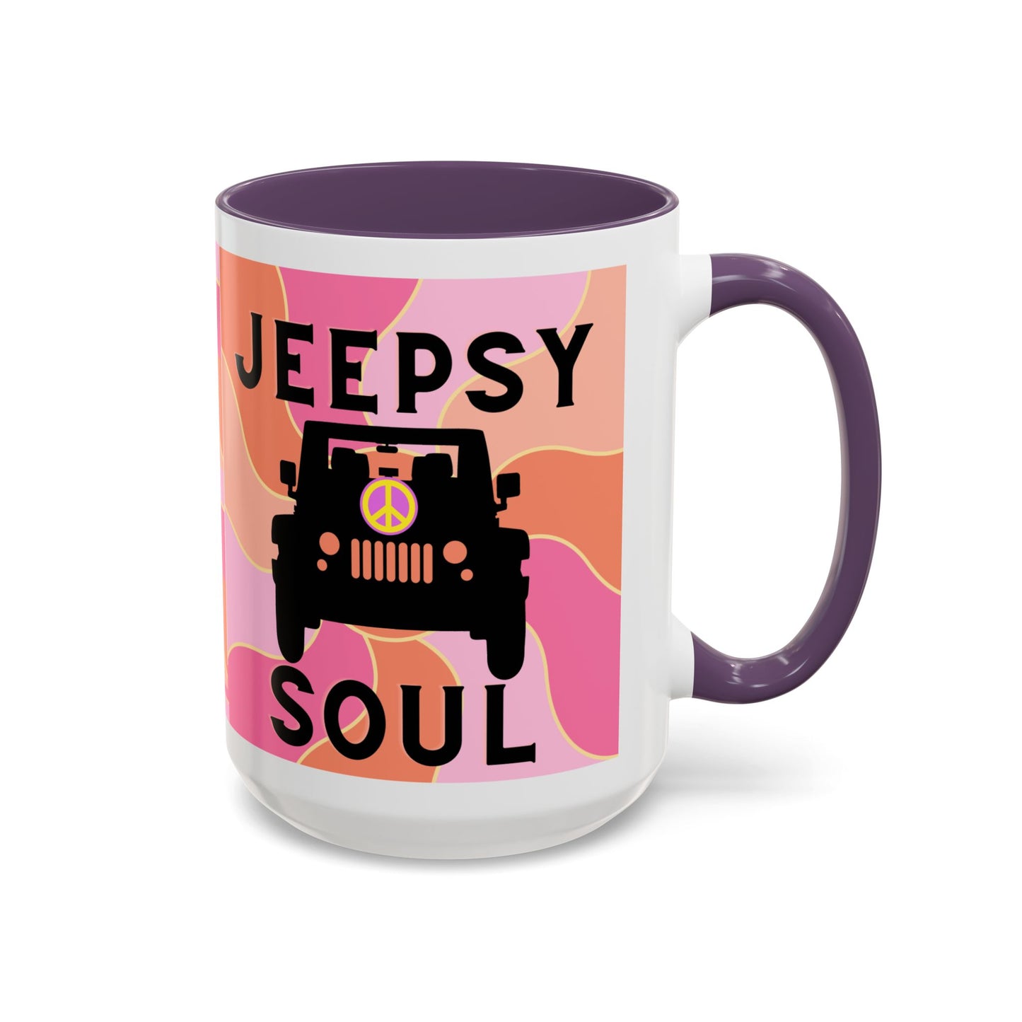 Jeepy Soul Accent Coffee Mug - 11 & 15oz - Stylish for Jeep Lovers
