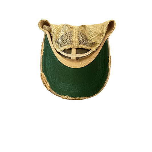 The Hell I Won't Distressed Trucker Hat - Black