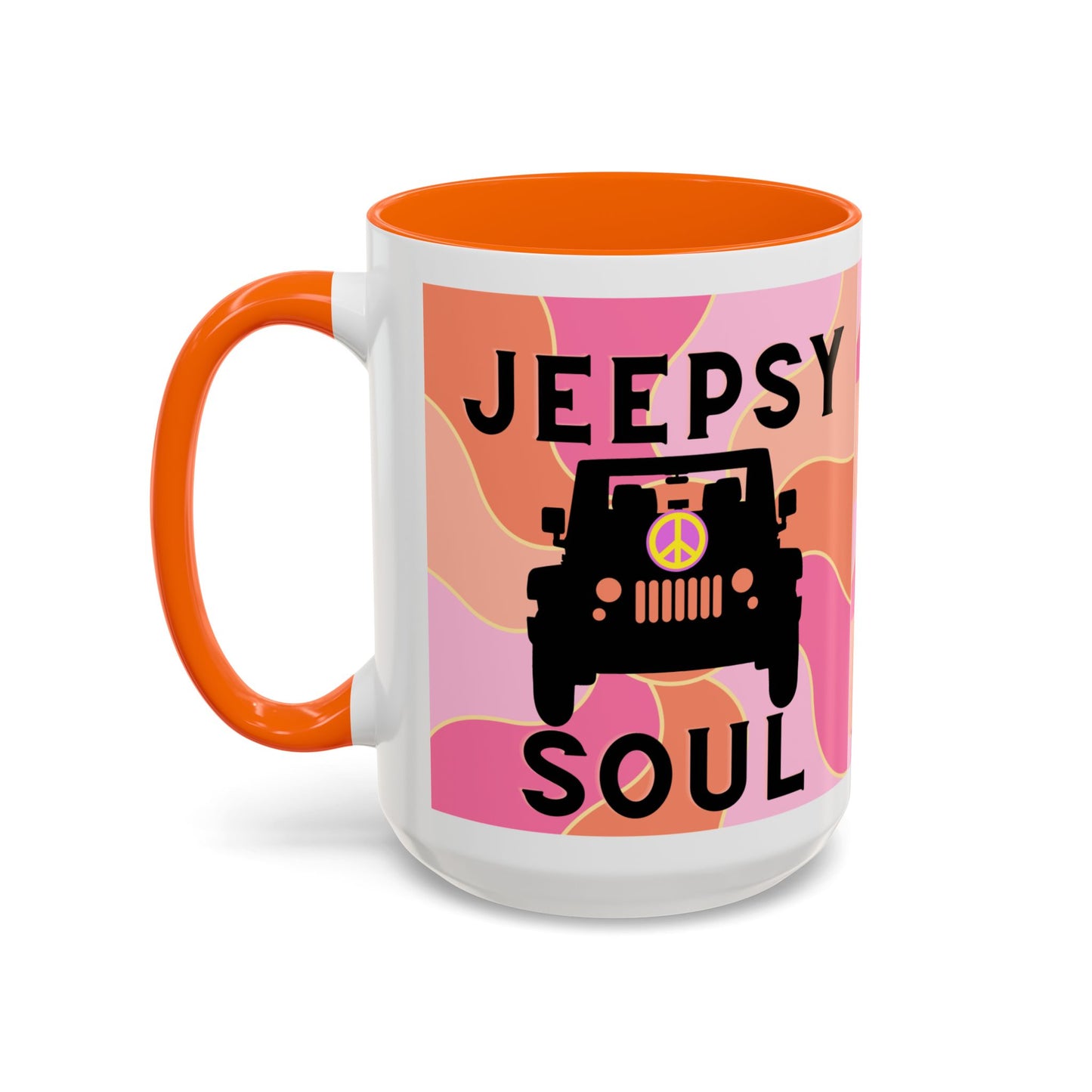 Jeepy Soul Accent Coffee Mug - 11 & 15oz - Stylish for Jeep Lovers