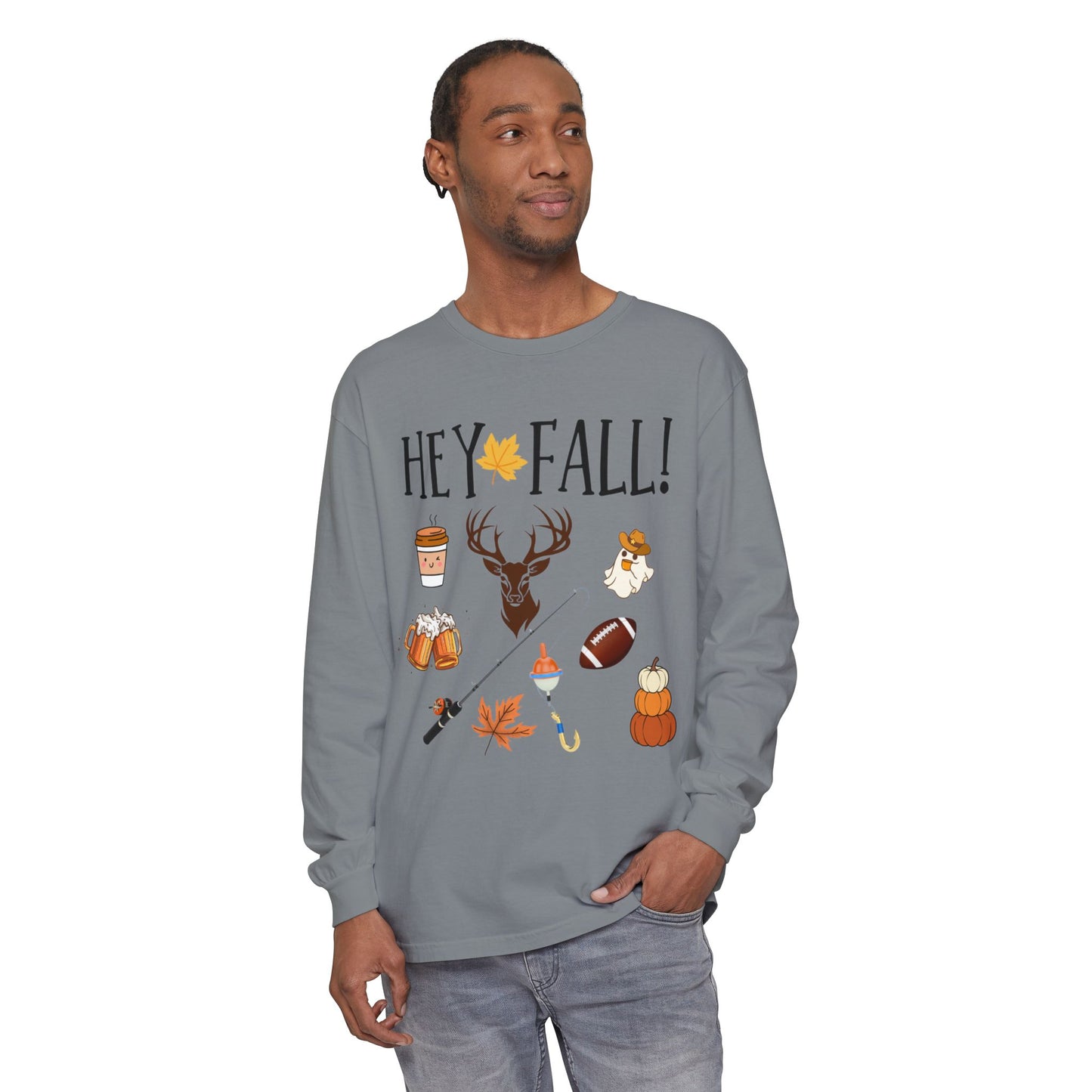 HEY Fall Themed Long Sleeve T-Shirt