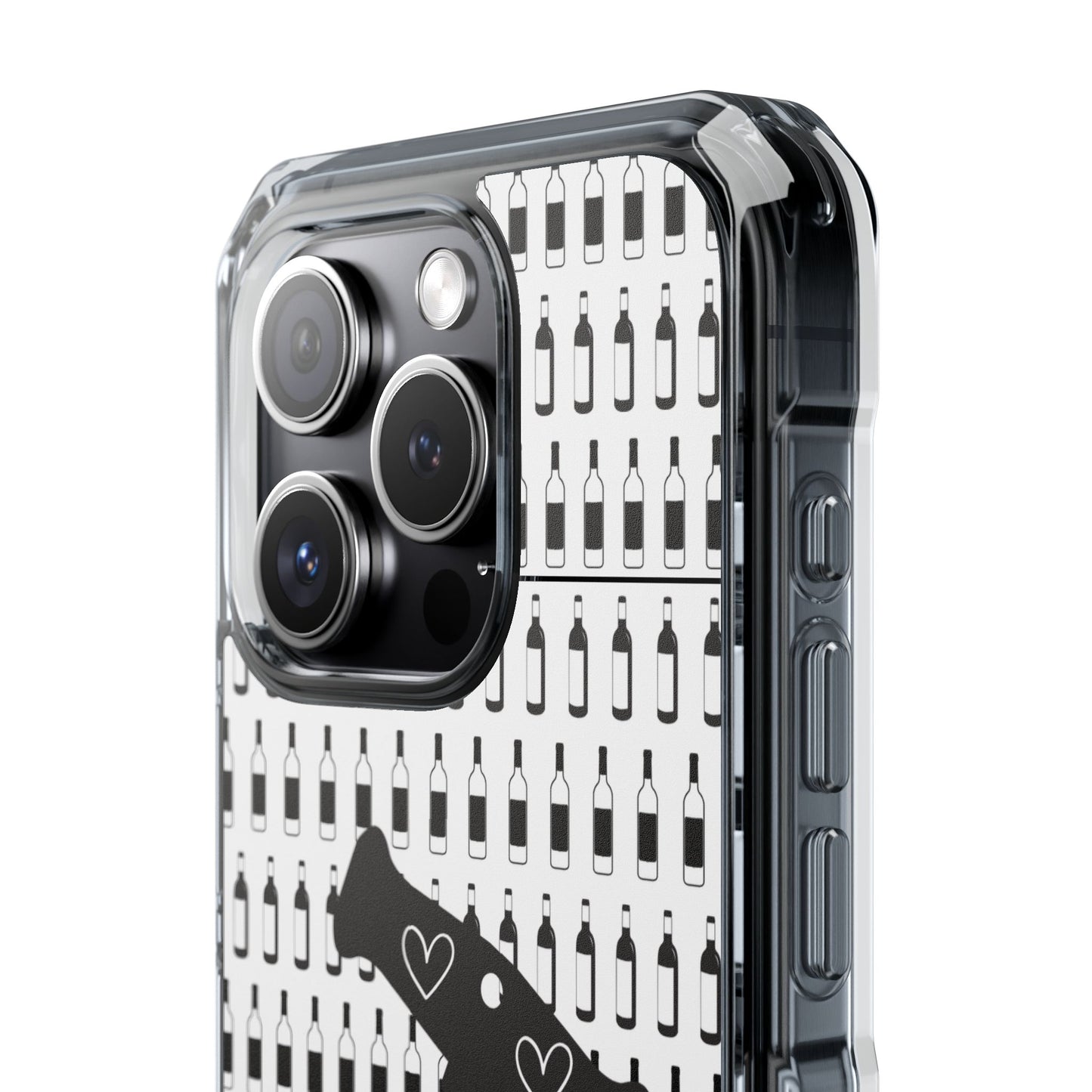 WINE BOTTLES with heart corkscrew Stylish Magnetic Phone Case | Clear Impact Protection
