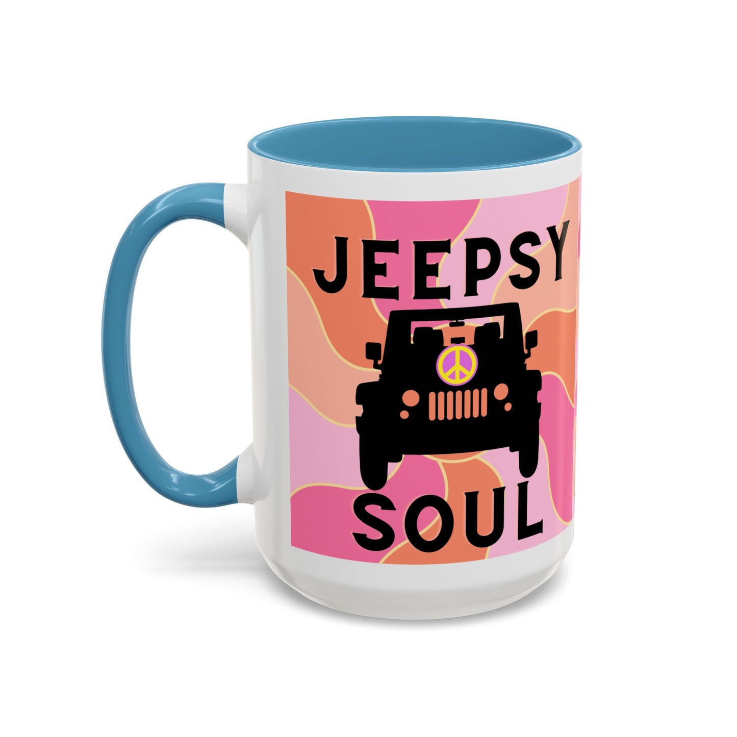 Jeepy Soul Accent Coffee Mug - 11 & 15oz - Stylish for Jeep Lovers