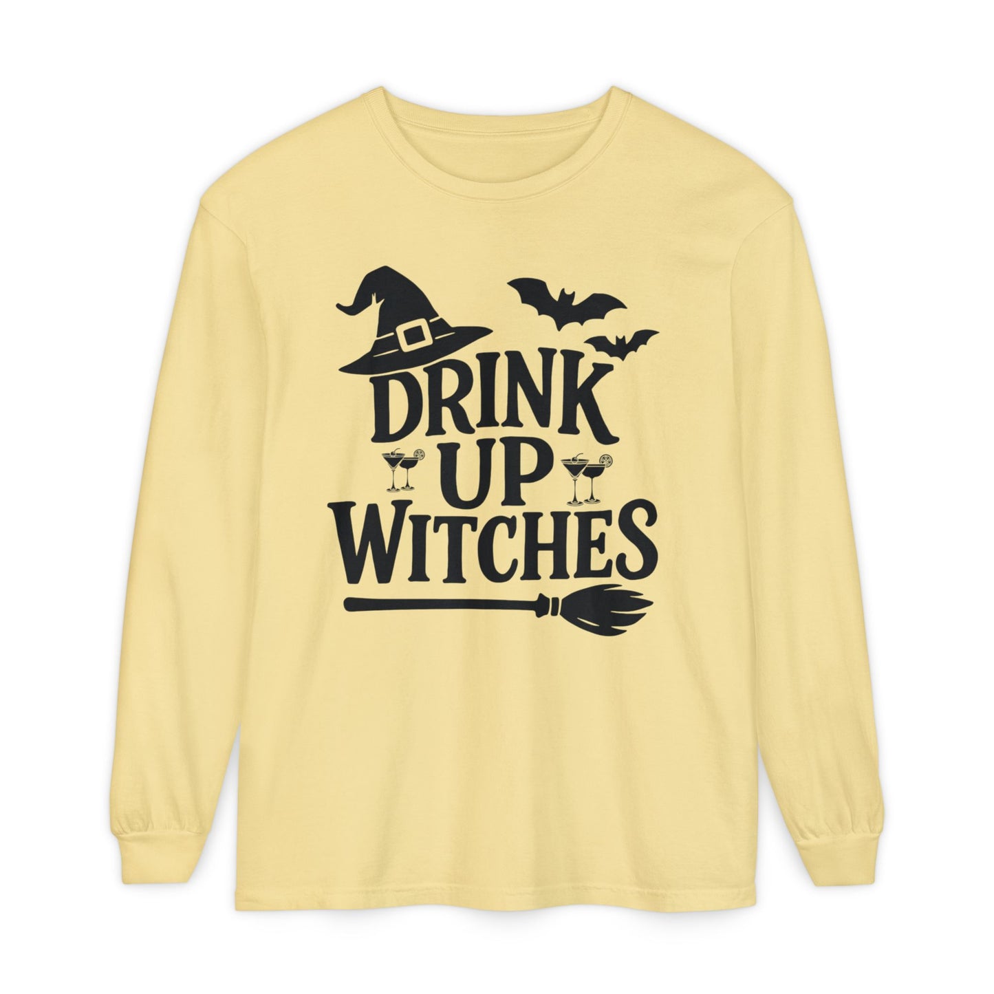 Funny Halloween Long Sleeve T-Shirt - Drink Up Witches