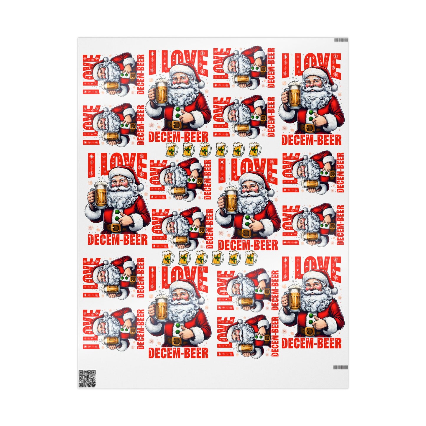 Funny Christmas Wrapping Paper I love DECEM-BEER